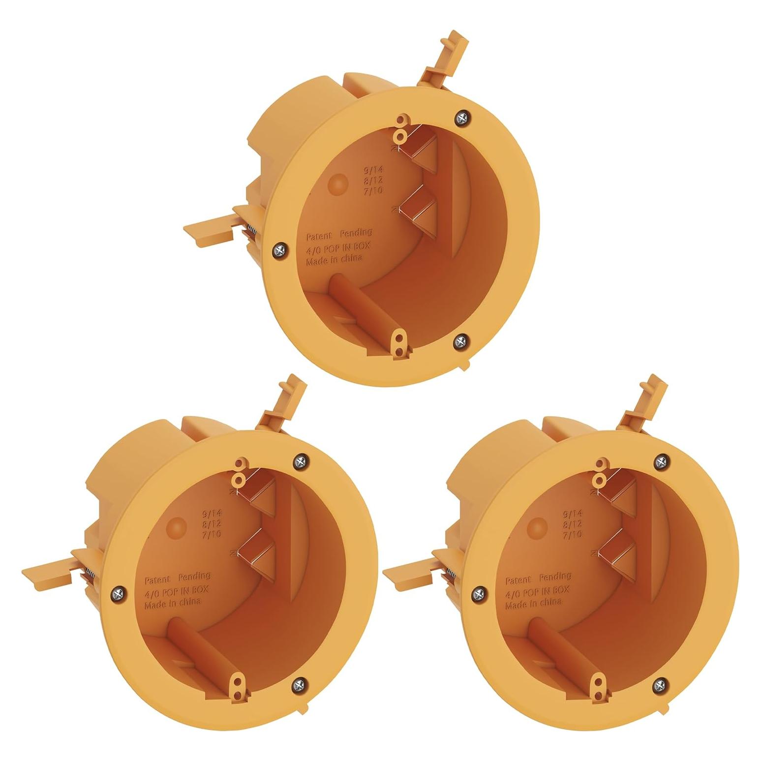 Caja Eléctrica Redonda Inlight 10,95 cm Paquete de 3