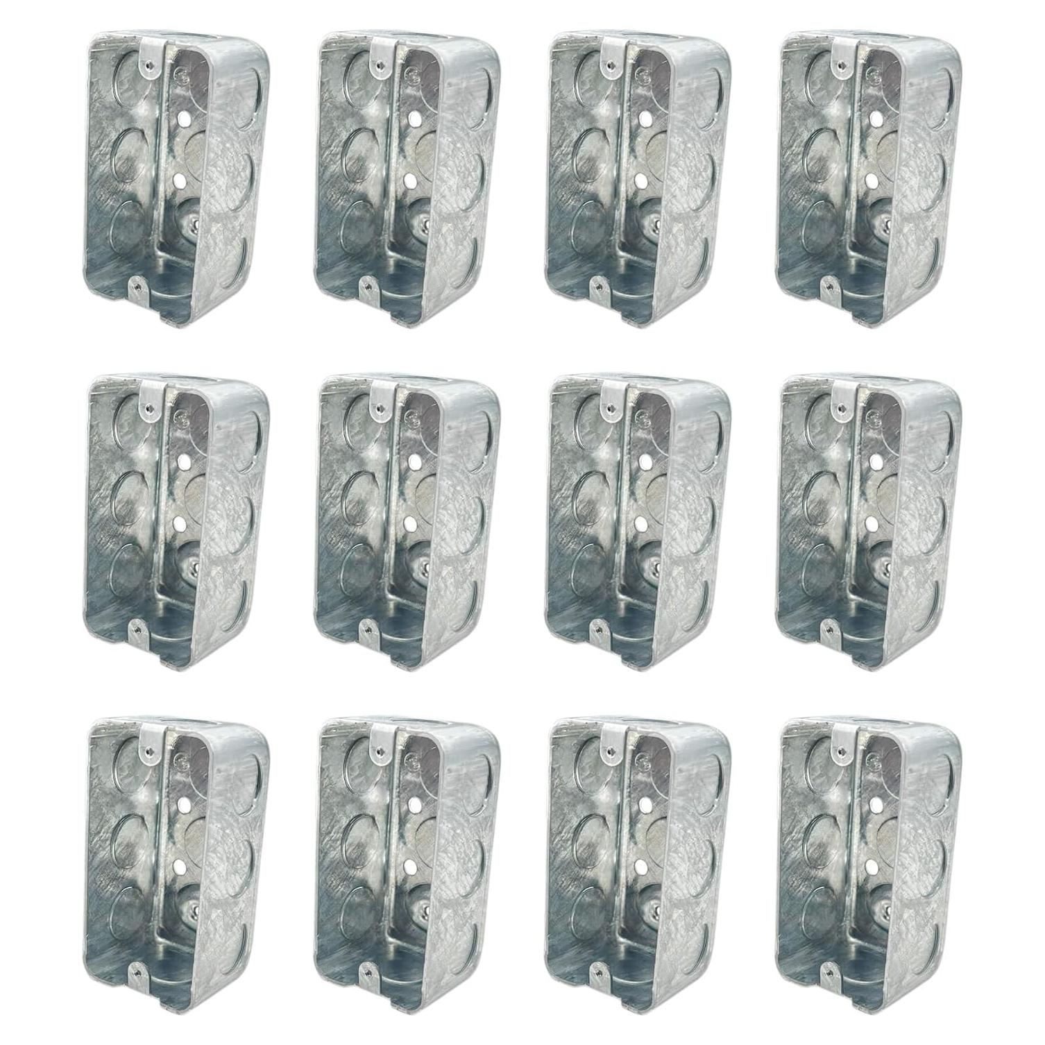 12 Cajas Eléctricas Metálicas 4x10 cm Qlvily 10 Salidas