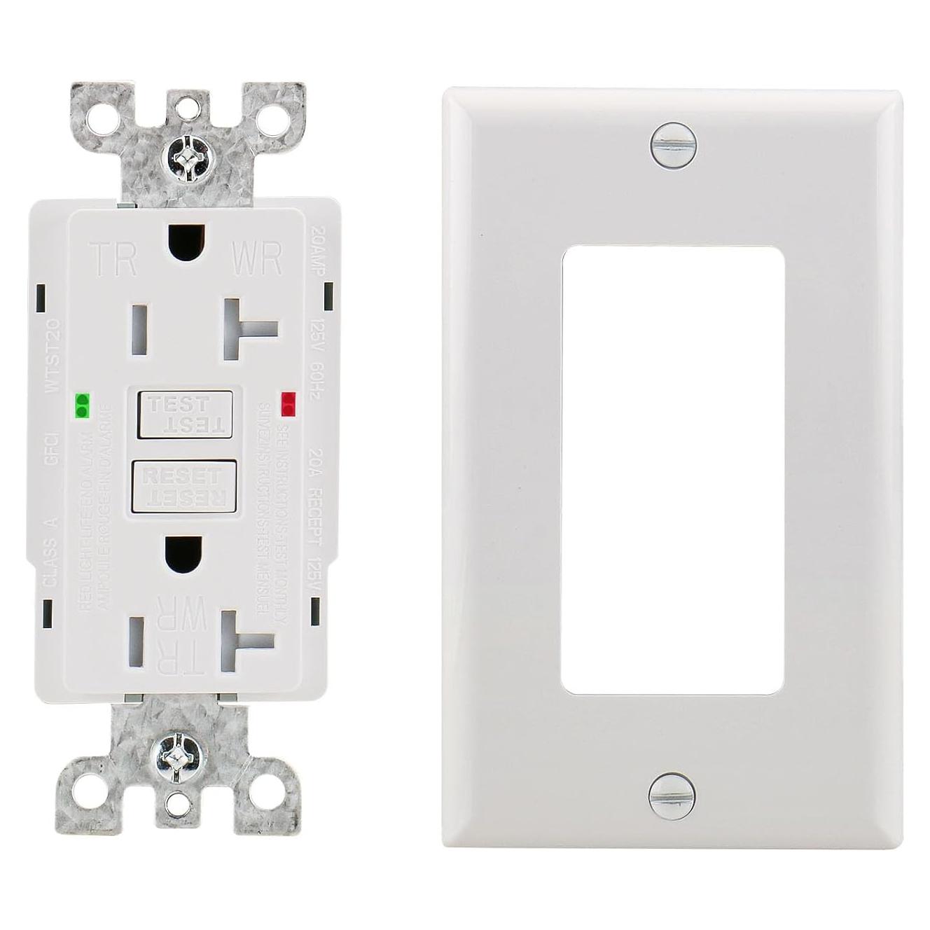 Toma de Corriente GFCI 20A WENGART Blanca Resistente