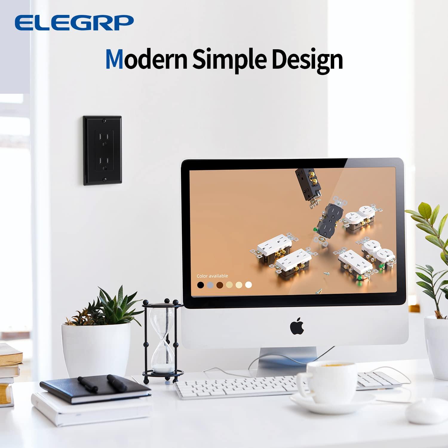 Toma de Corriente de Pared ELEGRP 15A Autoconectante 10 Unidades