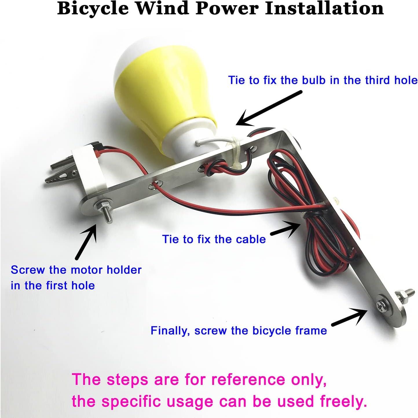 Generador Eólico QINIZX Kit DIY Luz LED 5V 5W