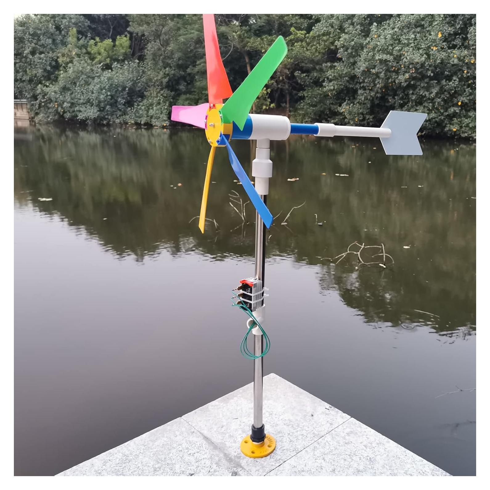 Generador de Turbina Eólica DIY Nochebrisa con Luces LED 10m