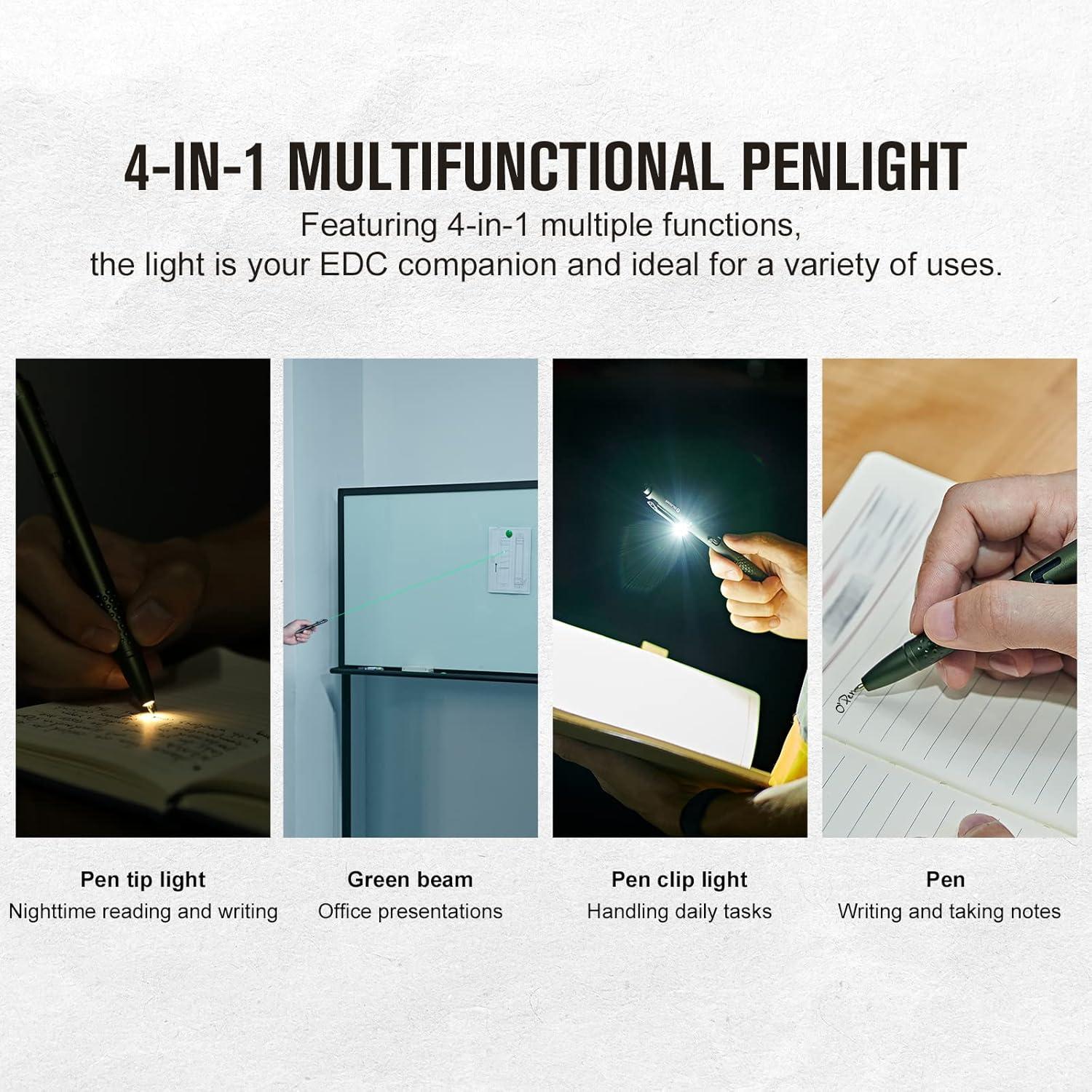 Linterna LED Olight O'Pen Glow Verde 120 Lúmenes Recargable