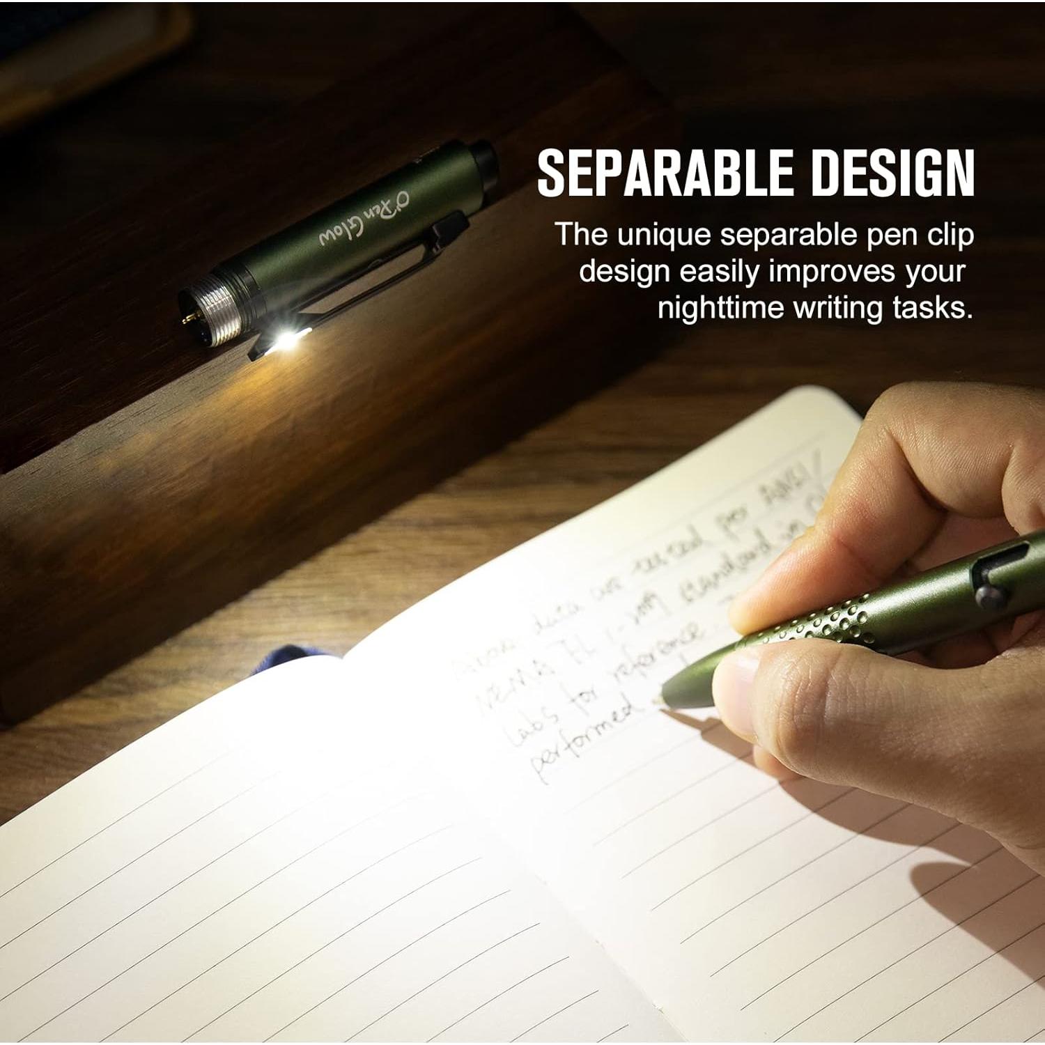 Linterna LED Olight O'Pen Glow Verde 120 Lúmenes Recargable