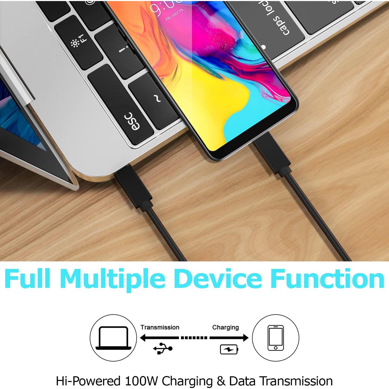 Cable USB-C 100W TEK STYZ 1.8M Carga Rápida 8K HDMI