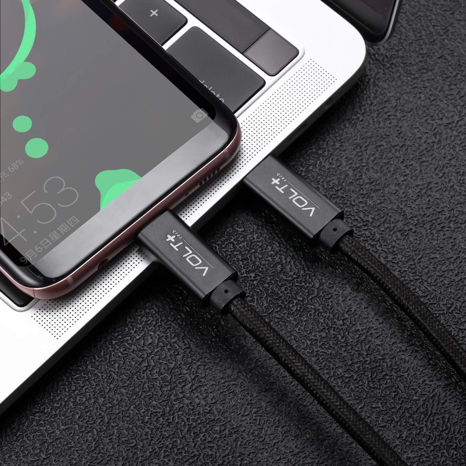 Cable USB-C DUAL PD 100W Volt Plus Tech 1.2m Compatible Xiaomi