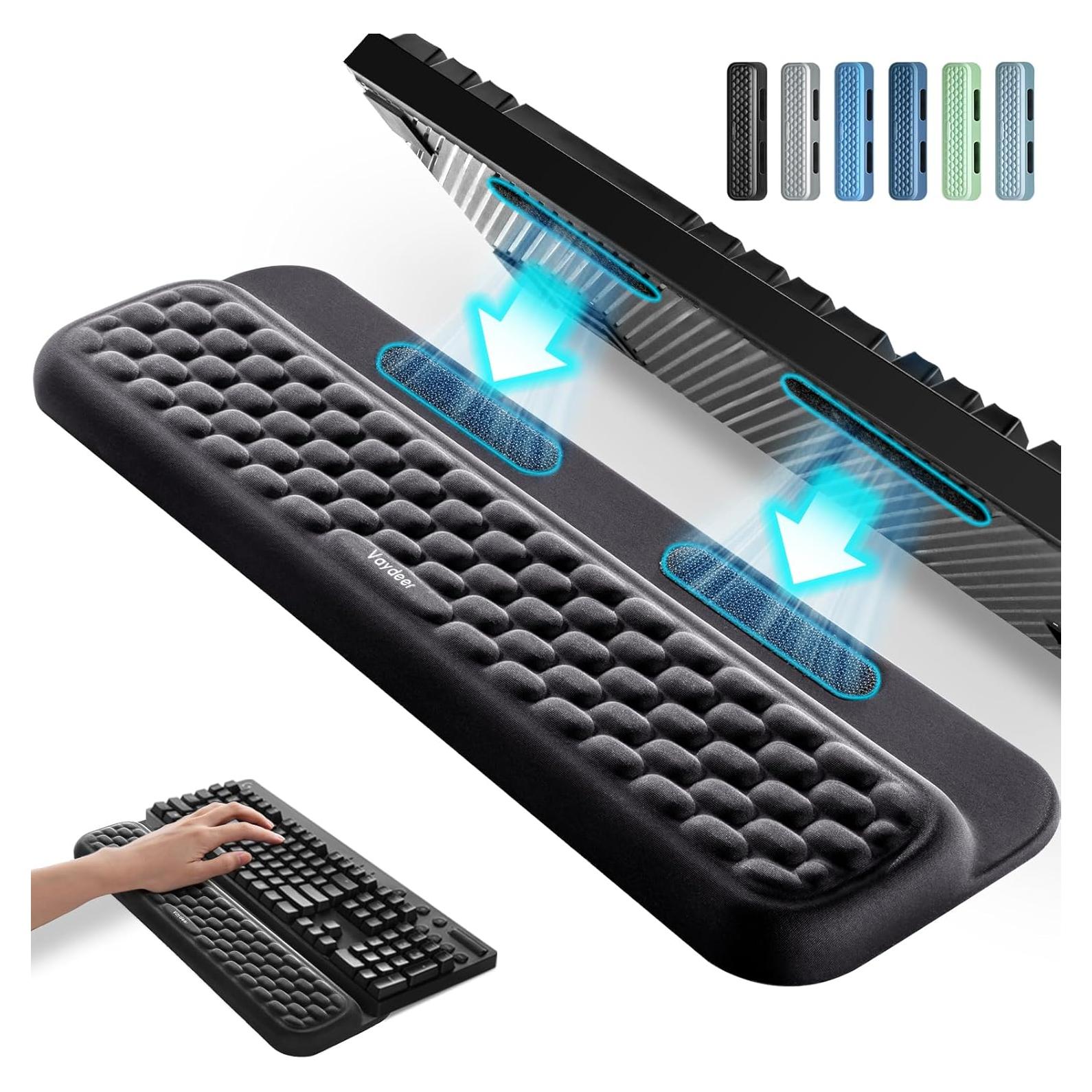 Reposamuñecas Vaydeer Ergonómico para Teclado Mecánico Negro