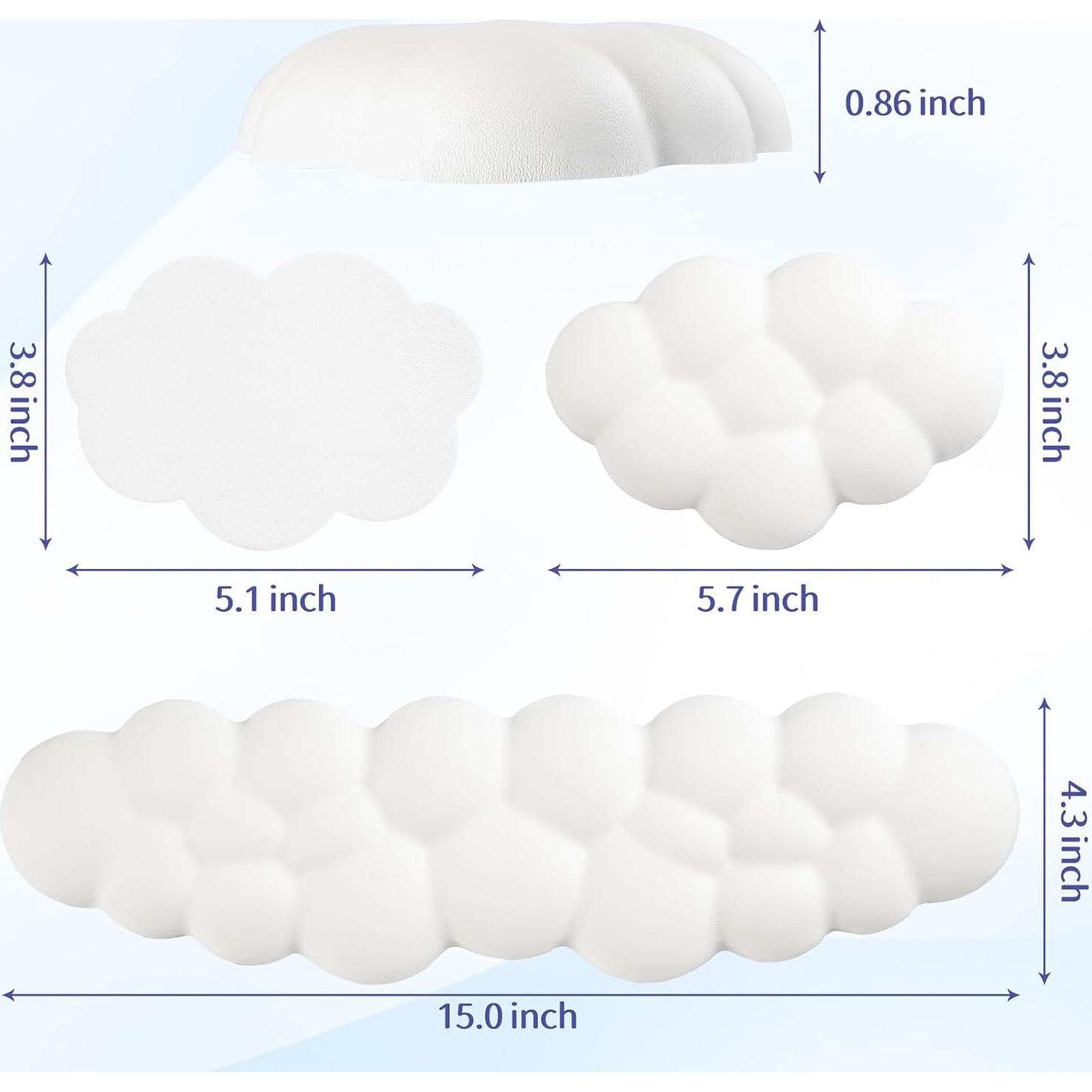 Reposamuñecas Ergonómico Sushret Nube para Teclado - Blanco