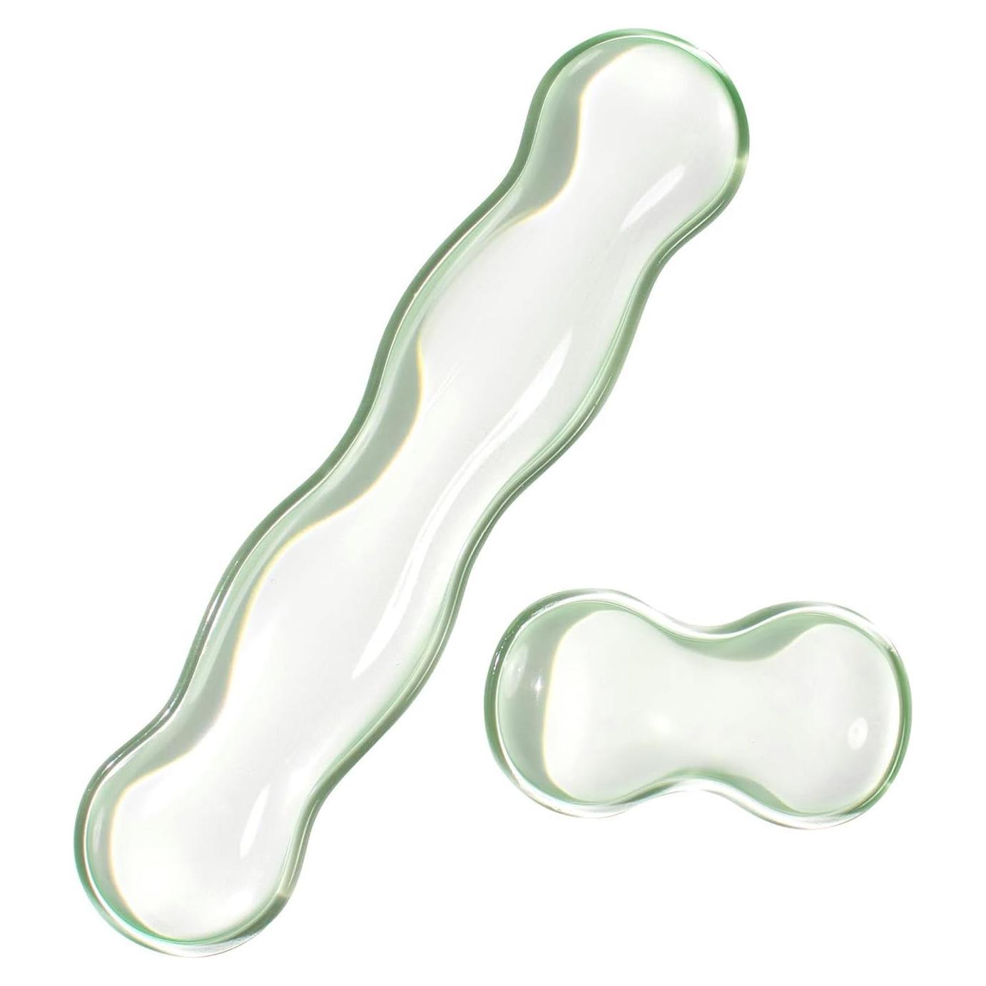 Juego de Reposamuñecas Ergonómico Silicona Verde 36x8cm