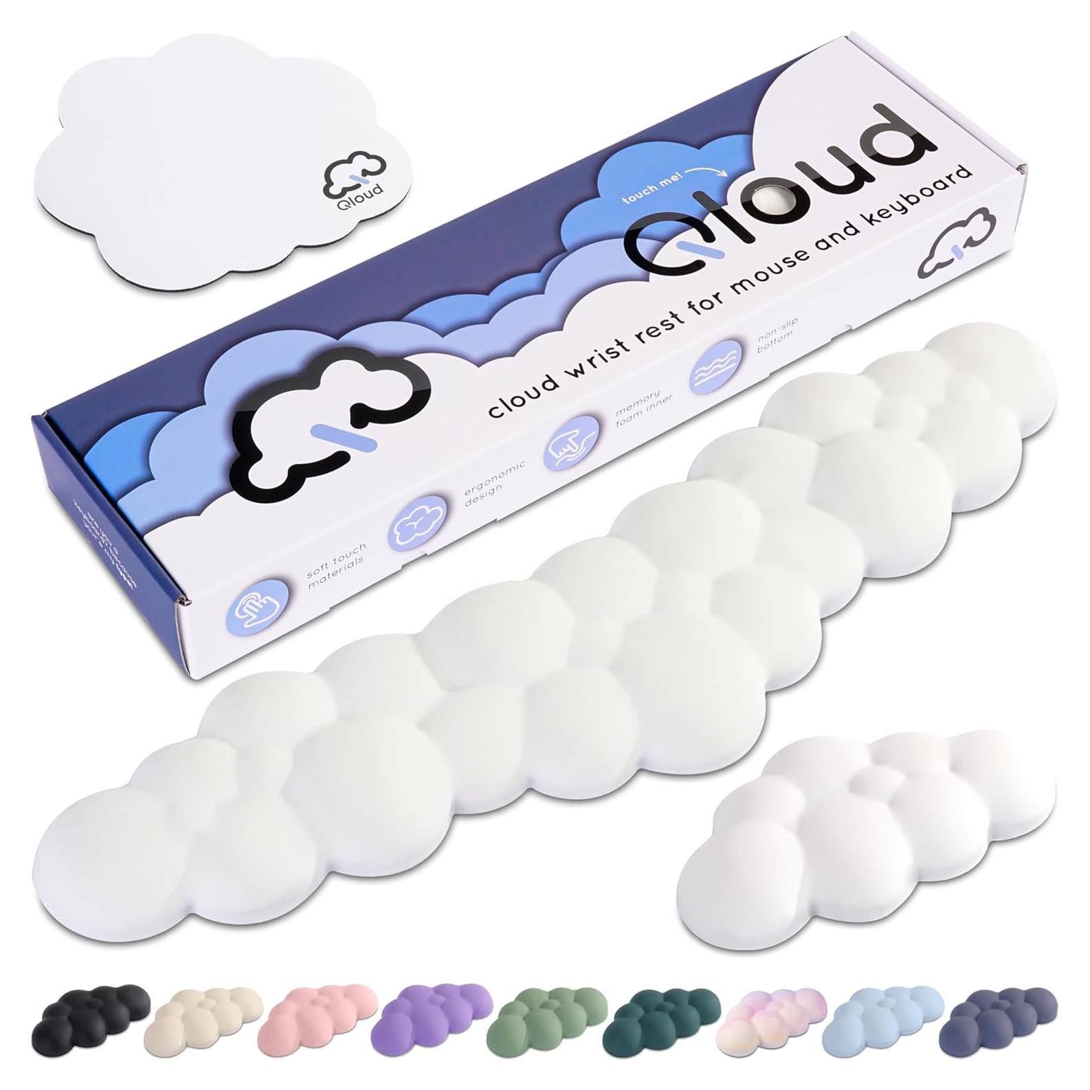 Reposamuñecas Ergonómico Qloud Nube Blanca para Teclado