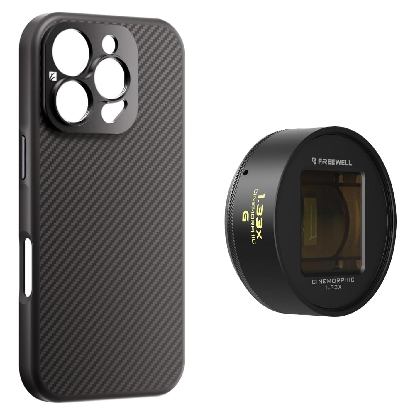 Estuche Pro FREEWELL con Lente Anamórfica 1.33 para iPhone 16 Pro Max