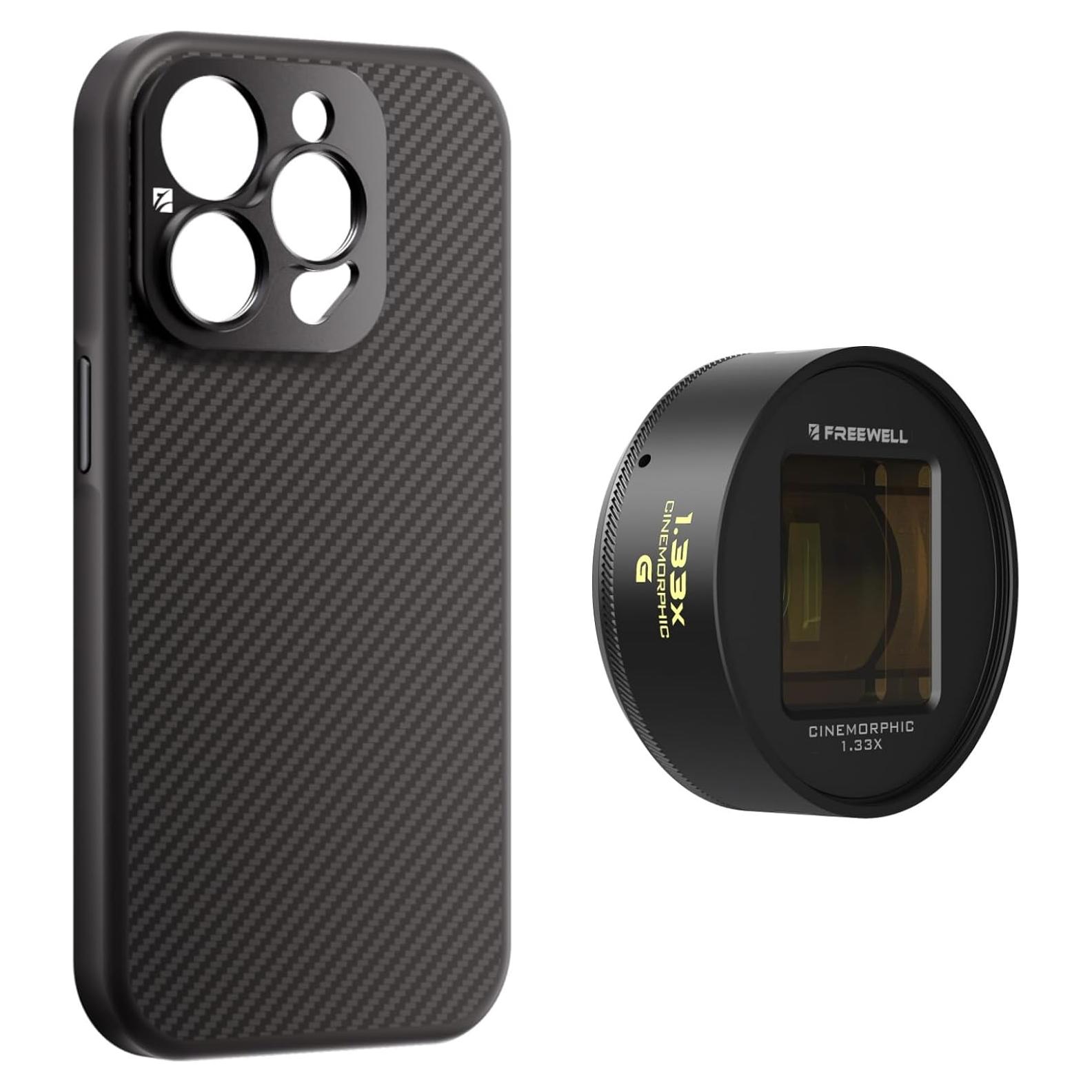 Estuche Pro FREEWELL con Lente Anamórfica 1.33 para iPhone 15