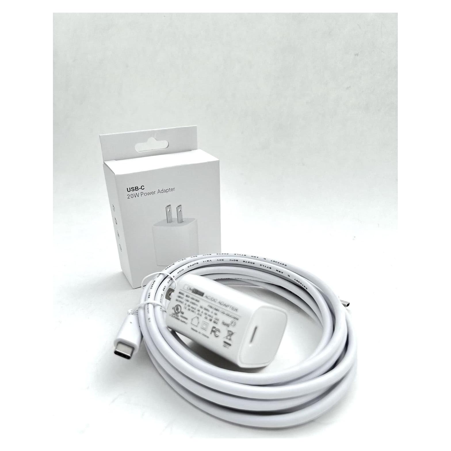 Cargador de Pared OMNIHIL 20W + Cable USB-C 3.05m para Altavoz Bluetooth