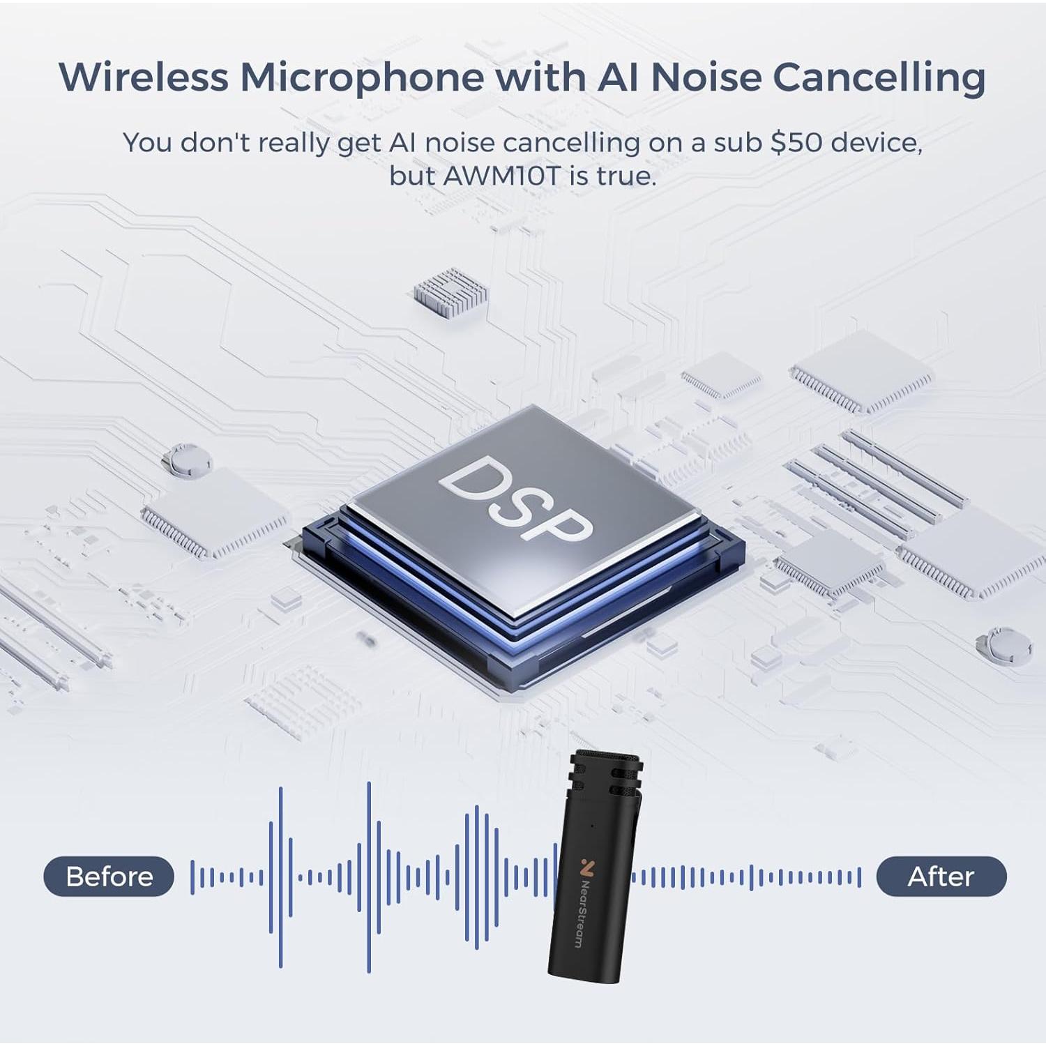 Micrófono Lavalier Inalámbrico NearStream AWM10T-Plus