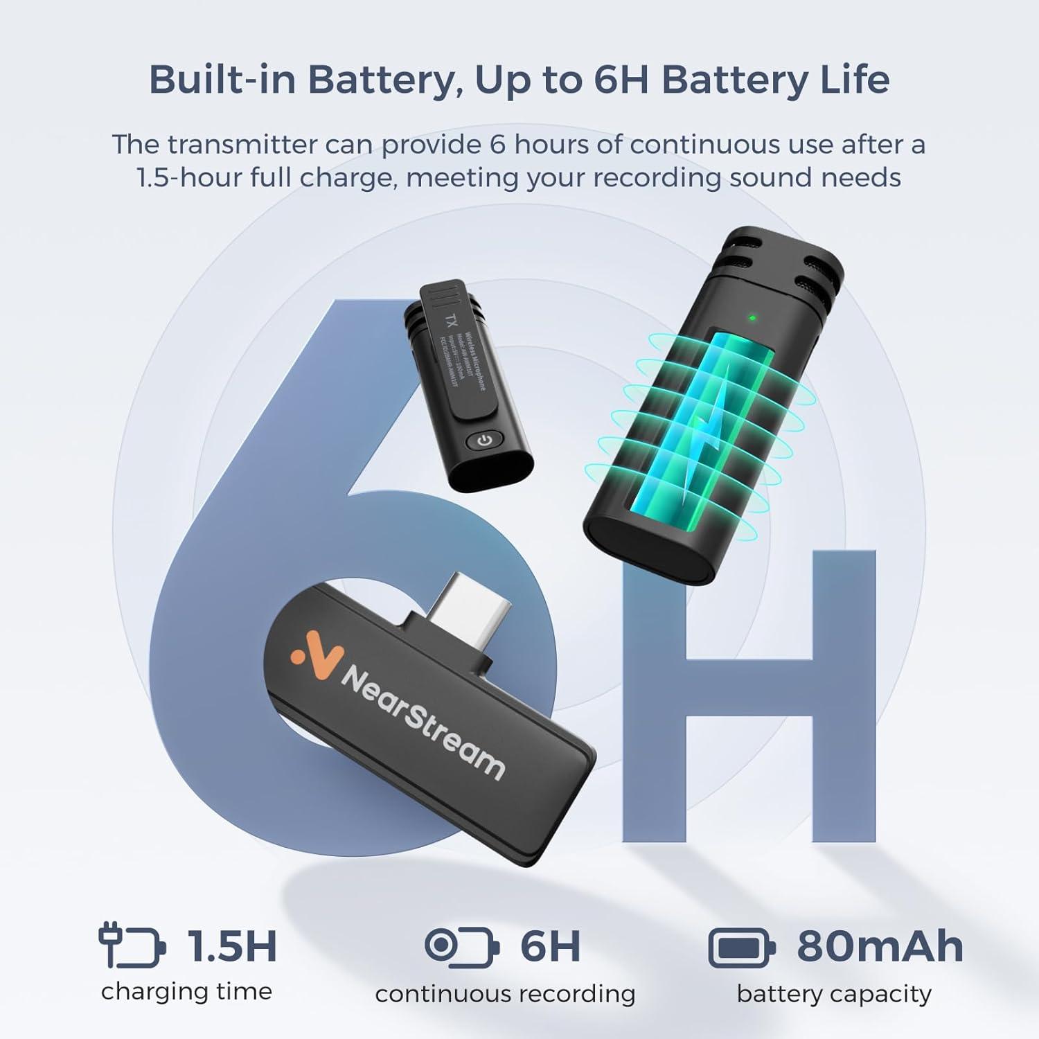Micrófono Lavalier Inalámbrico NearStream AWM10T-Plus