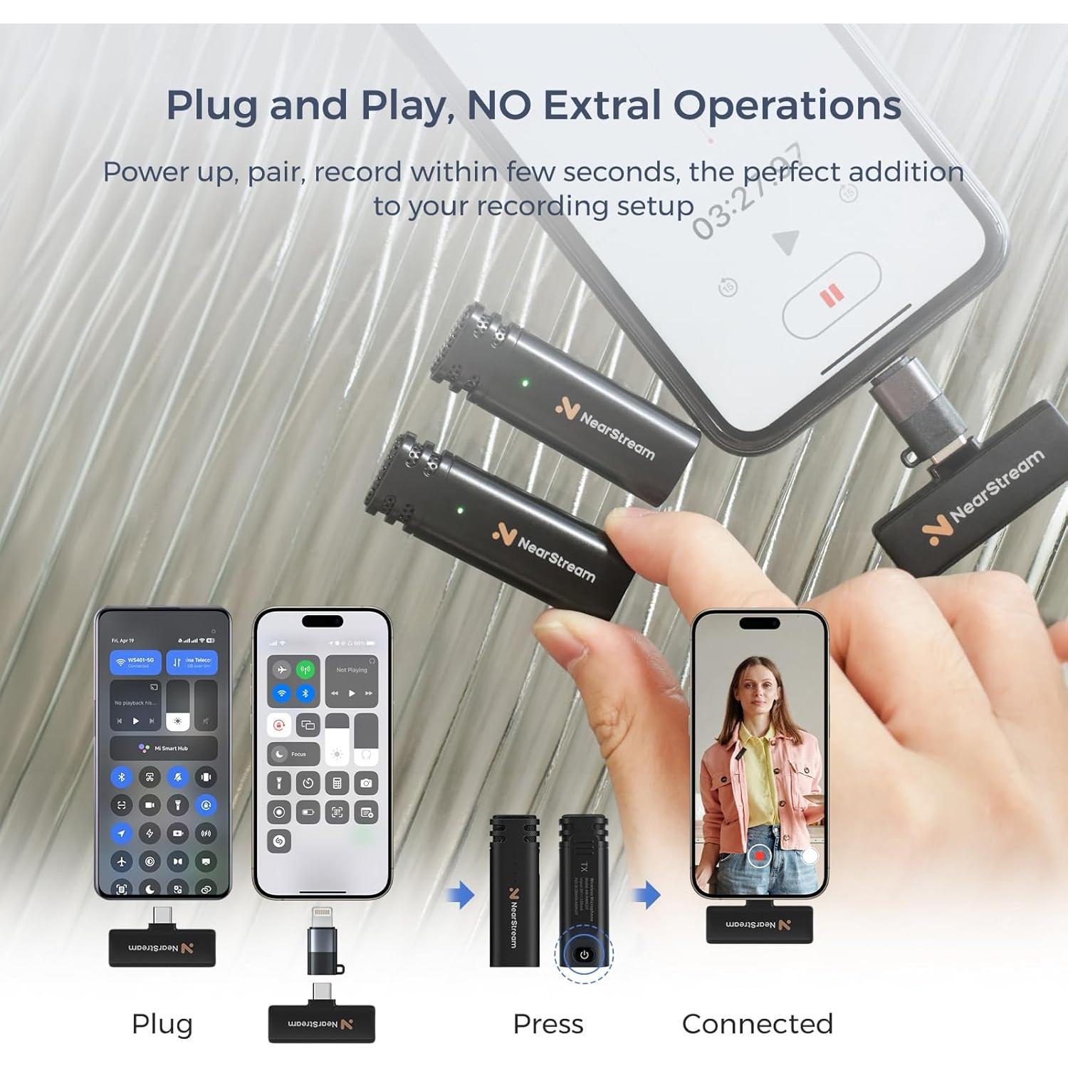 Micrófono Lavalier Inalámbrico NearStream AWM10T-Plus