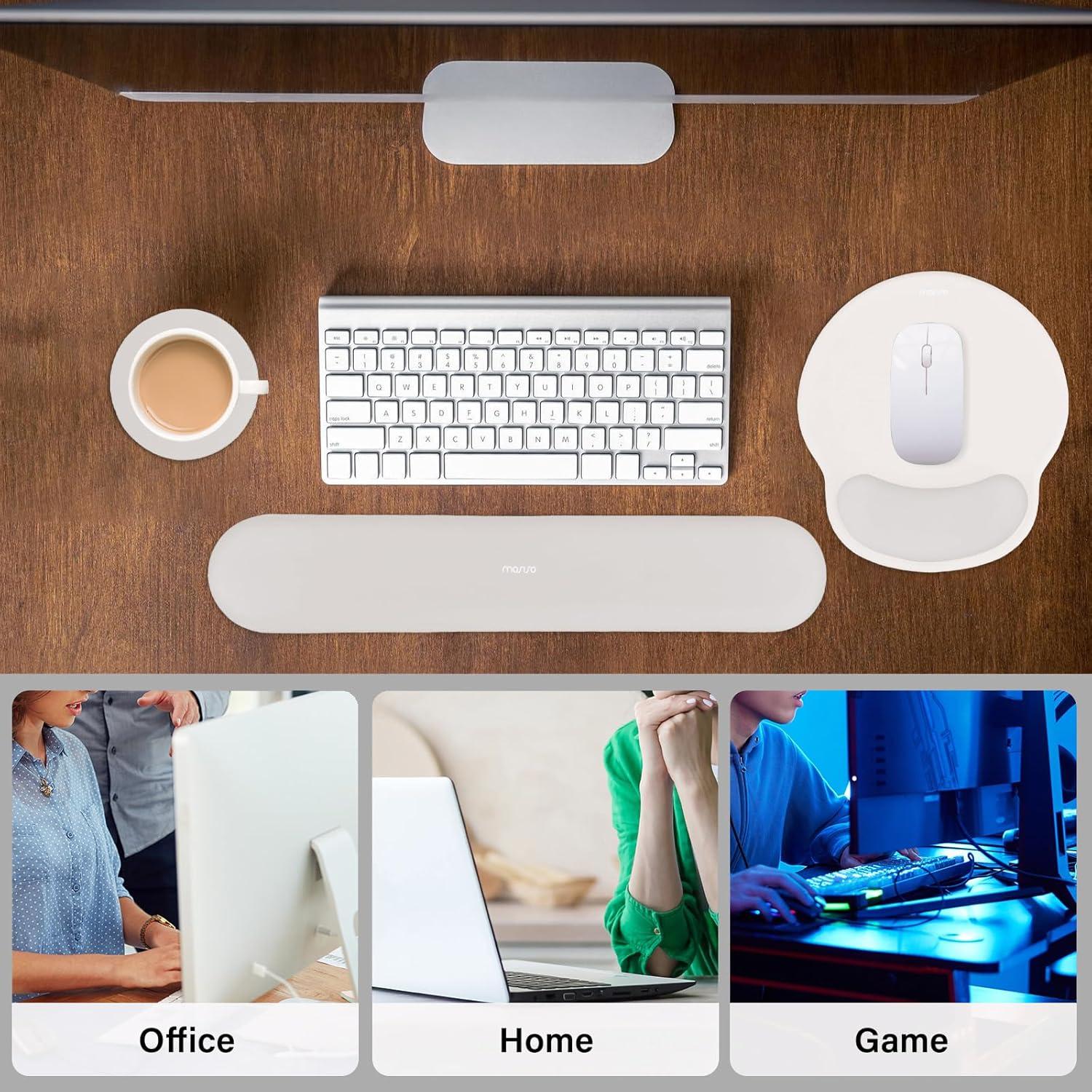 Soporte Reposamuñecas Ergonomico Mosiso Gris Piedra