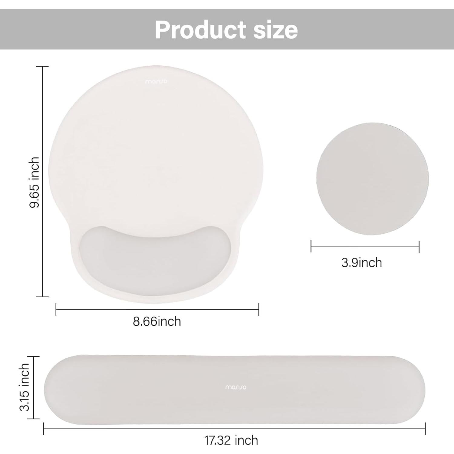Soporte Reposamuñecas Ergonomico Mosiso Gris Piedra
