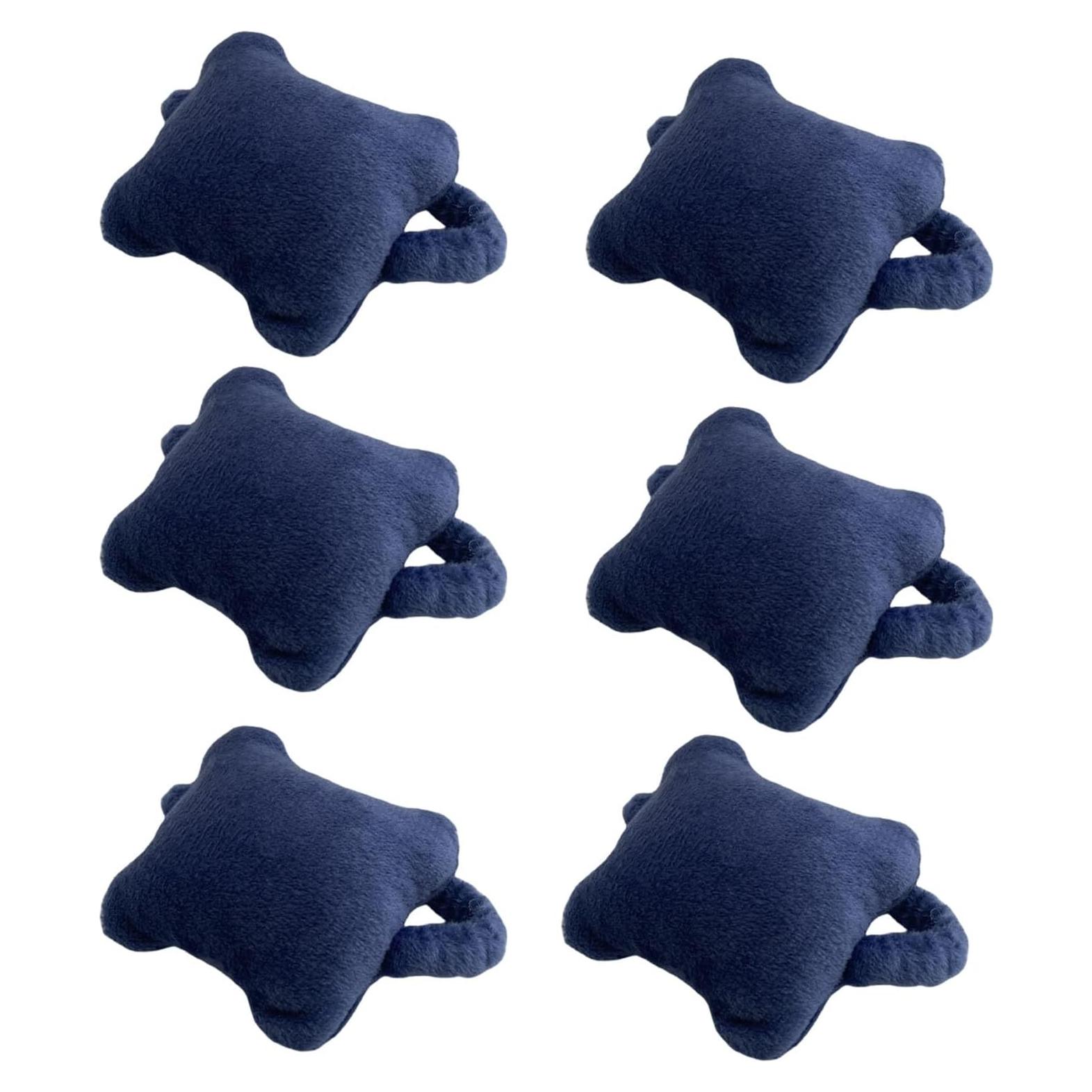 6 Reposamuñecas para Teclado Nocwpsi Azul Oscuro Felpa