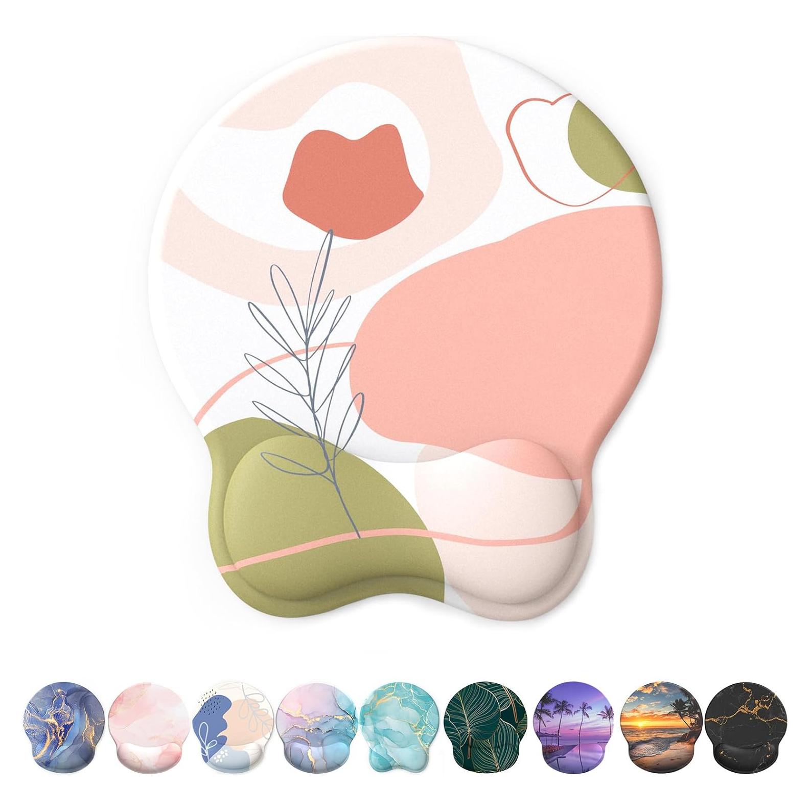 Almohadilla para Mouse eulps MP200 con Reposamuñecas Gel Rosa