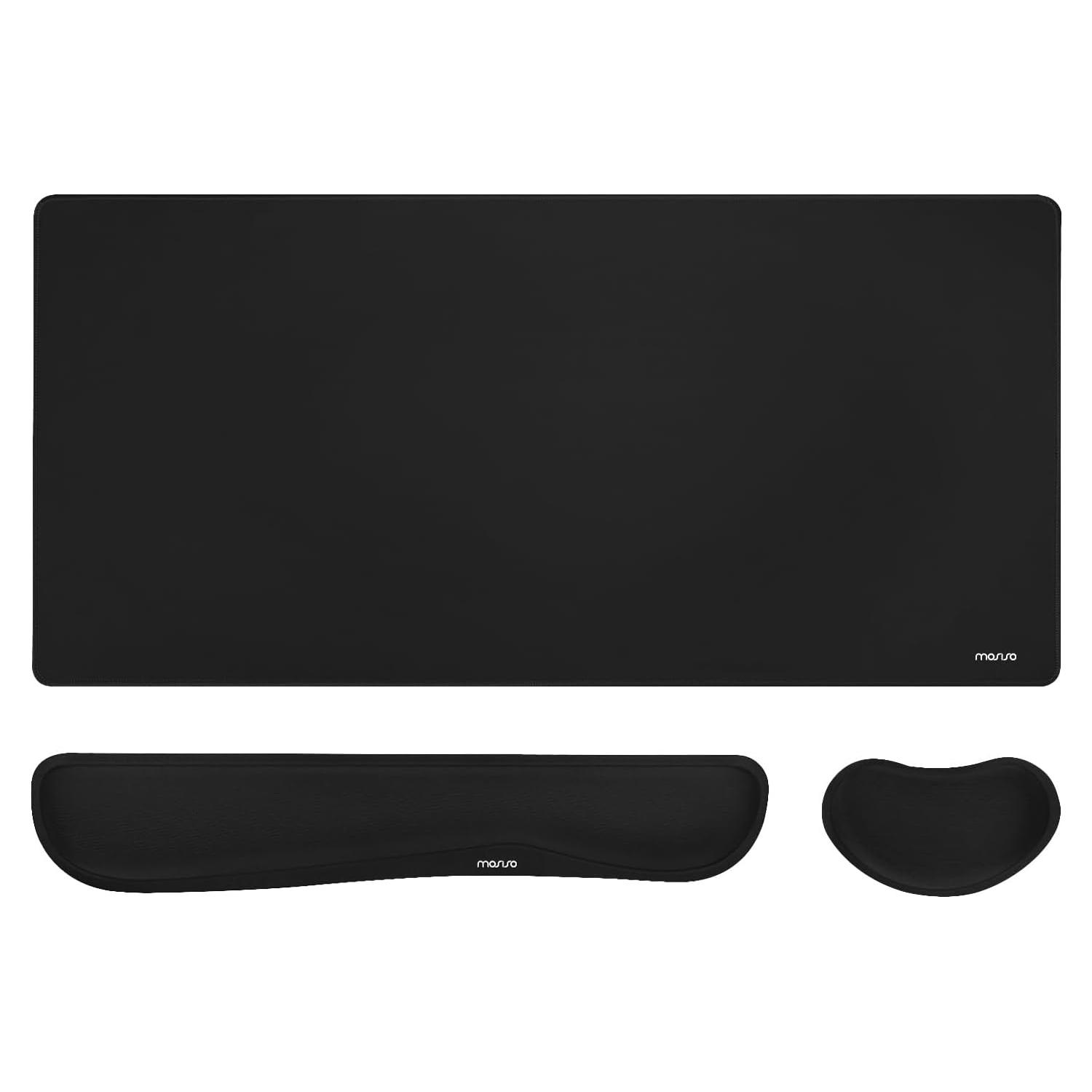 Conjunto Alfombrilla Teclado y Ratón MOSISO Ergonómico Negro