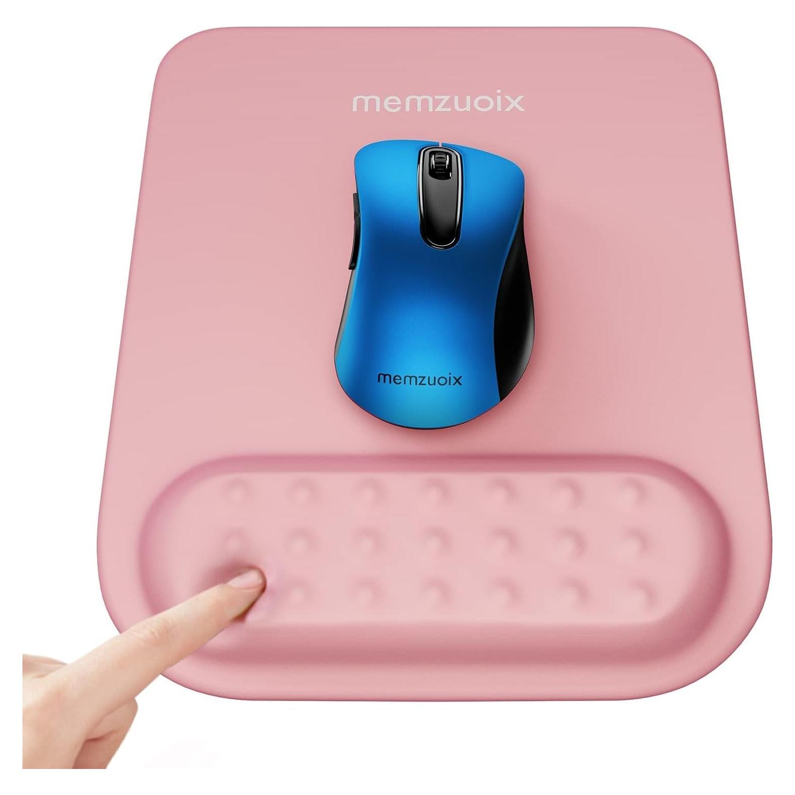 Almohadilla de Ratón Ergonómica Memzuoix Rosa con Soporte