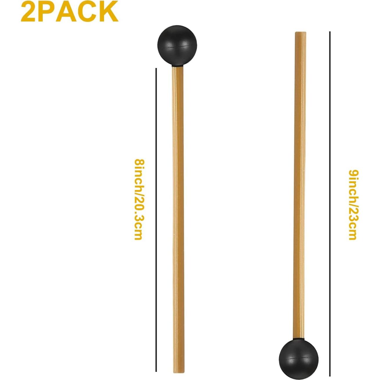 Mallets de Percusión de Goma 2 Pcs LAN-MC 20,32 cm