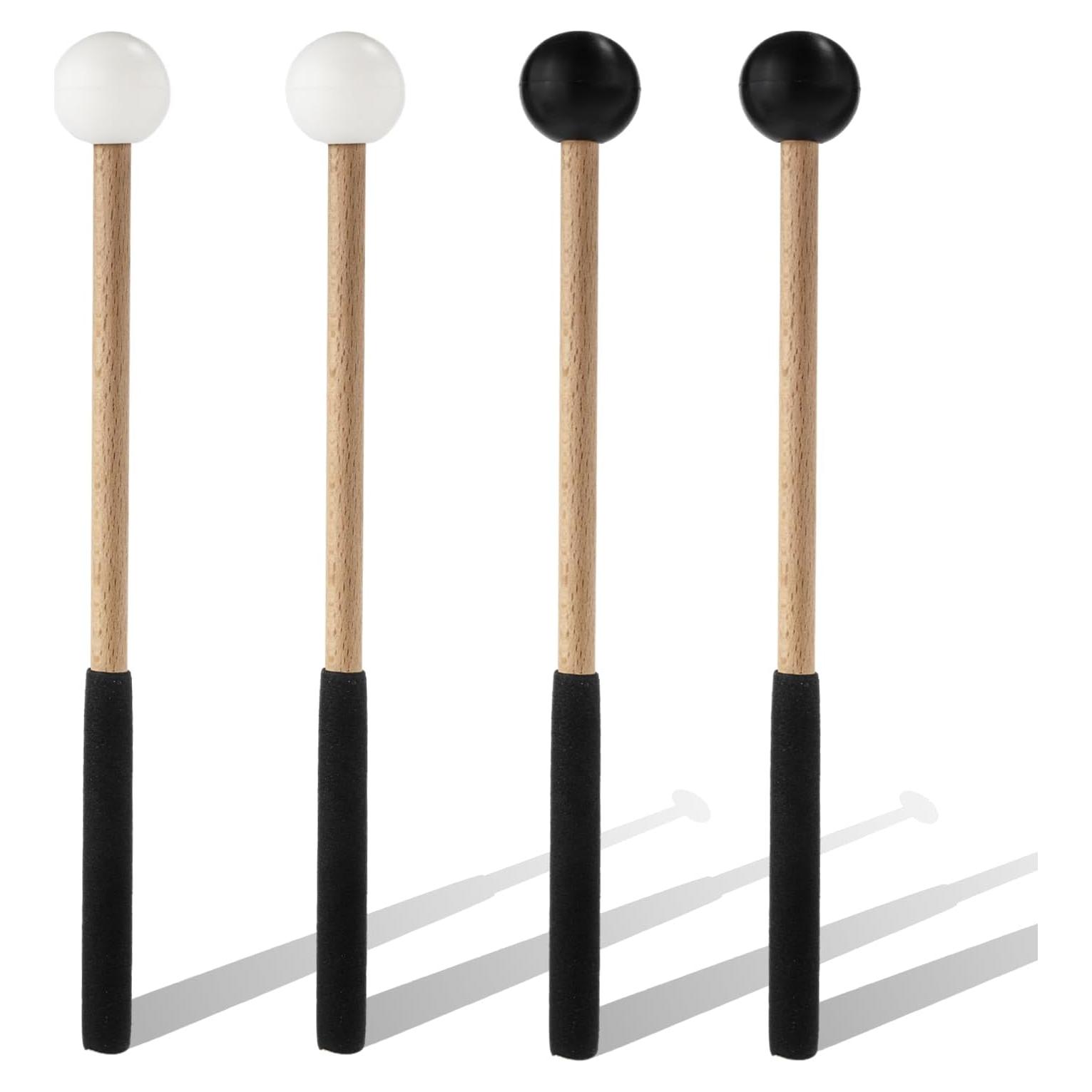 2 Pares de Mallets de Xilófono 21.84 cm Goma Madera