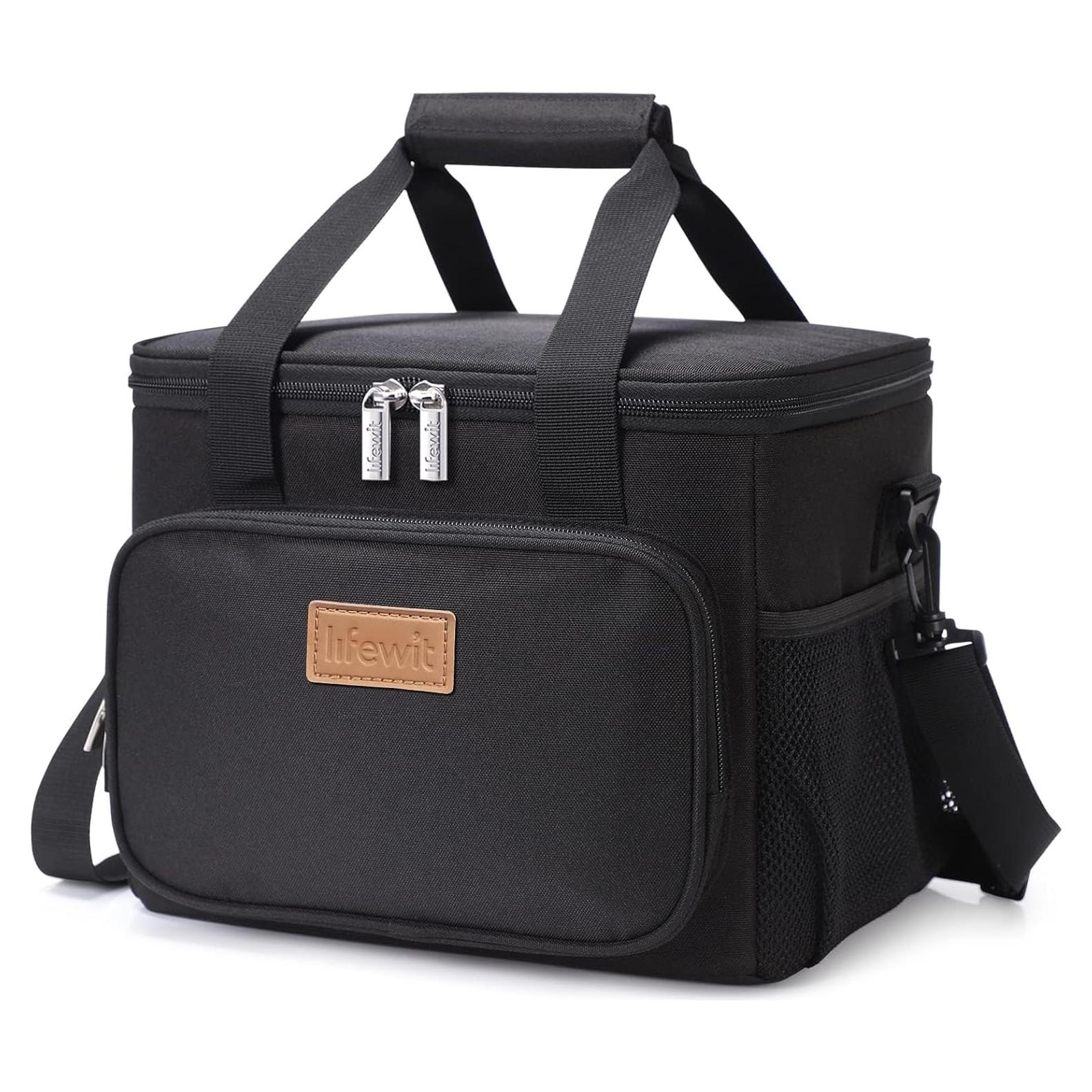 Bolsa de Almuerzo Aislante Lifewit 8.5L Negra para Adultos