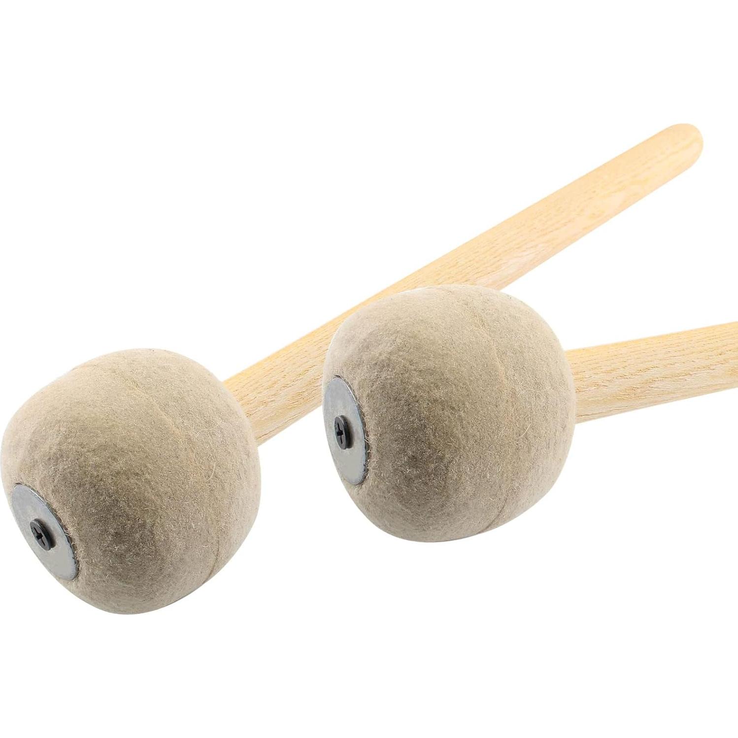 Mallet de Tambor Jiozermi 33.5 cm Fieltro de Lana Beige