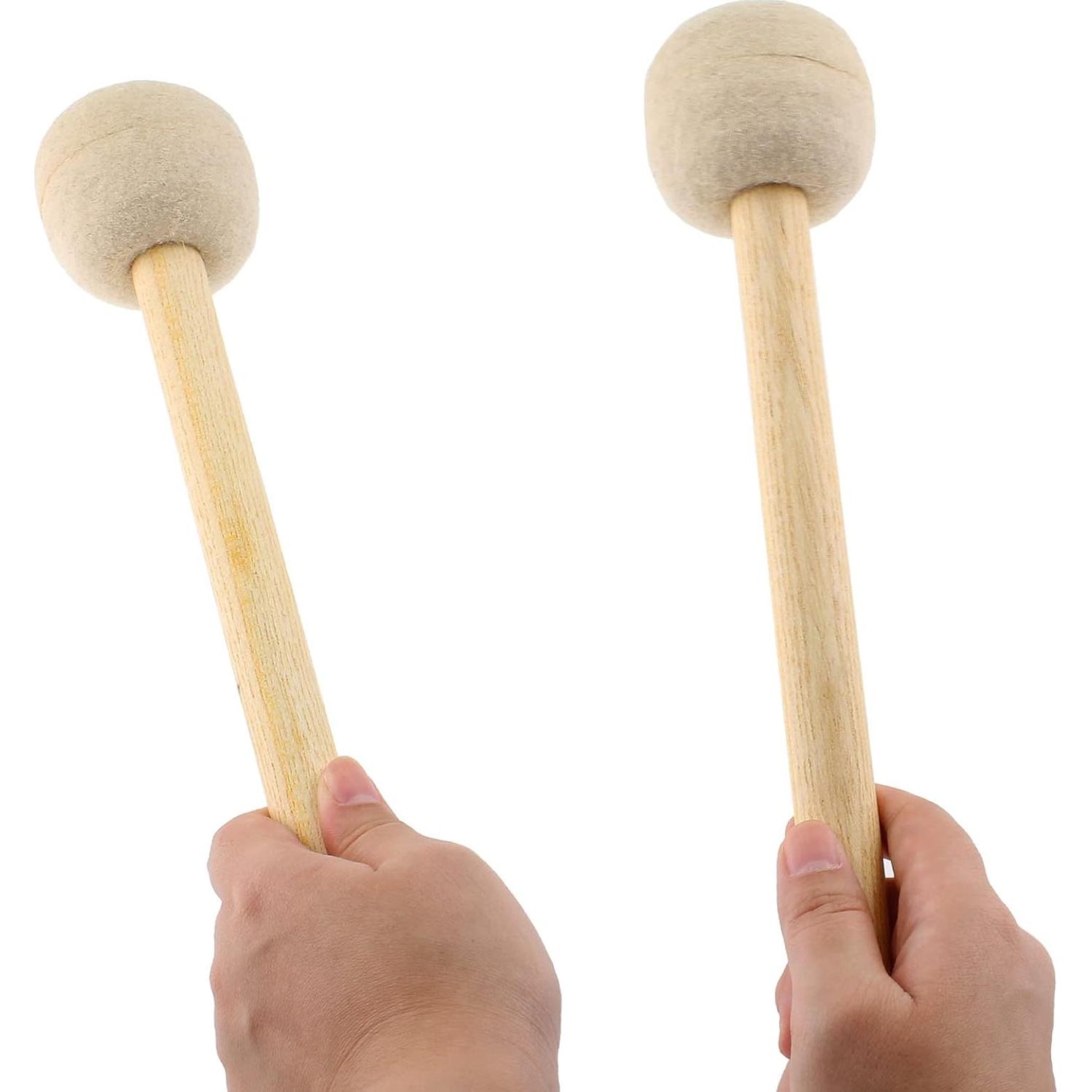 Mallet de Tambor Jiozermi 33.5 cm Fieltro de Lana Beige