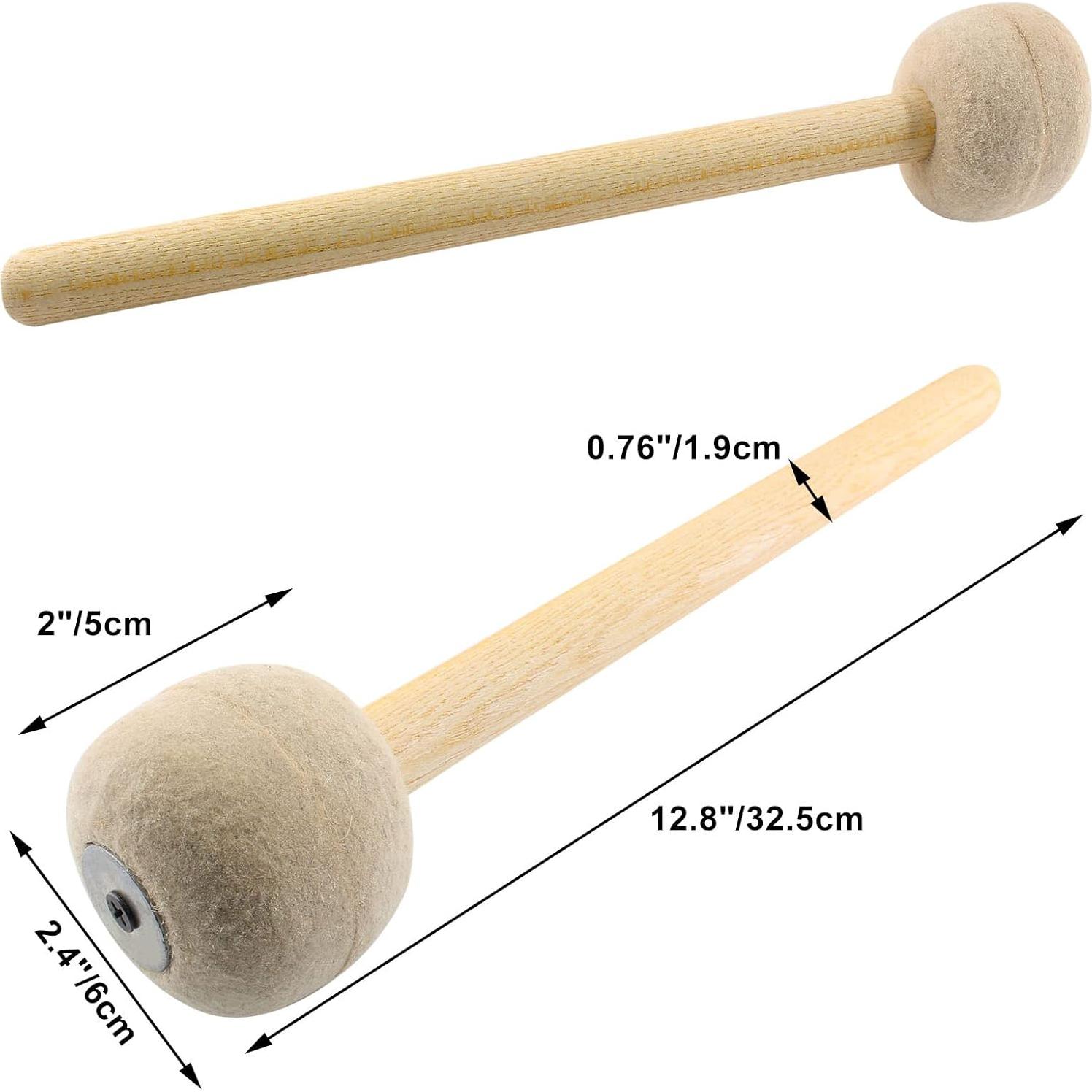 Mallet de Tambor Jiozermi 33.5 cm Fieltro de Lana Beige