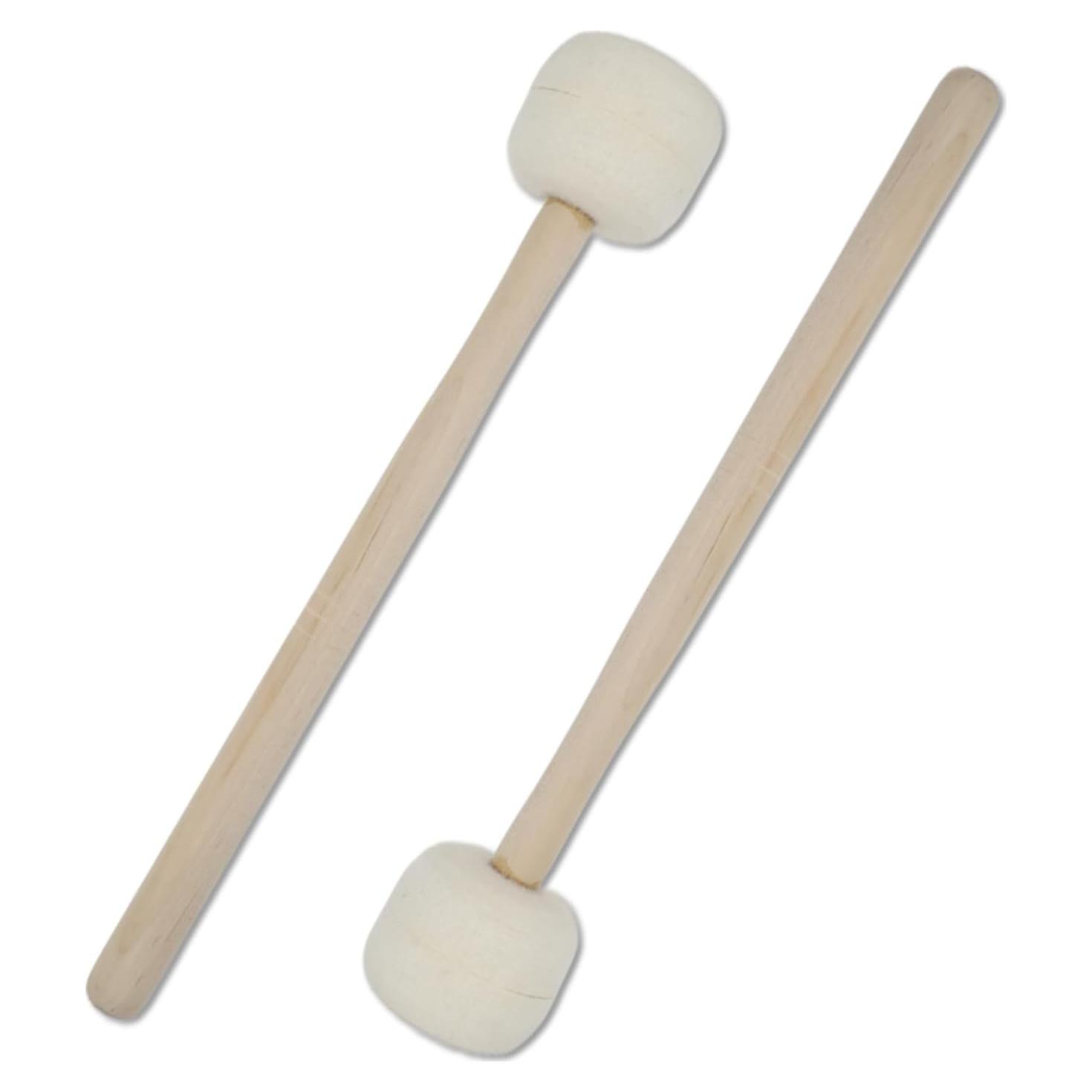 Par de Mallets de Tambor Beige Cheerock 35 cm Fieltro de Lana