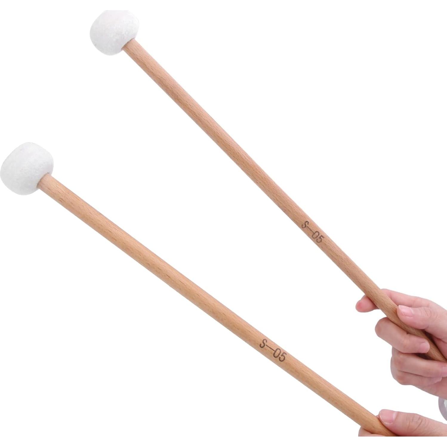 Baquetas de Tímpano de Fieltro LiebeWH 2 Pcs 38x7.6 cm