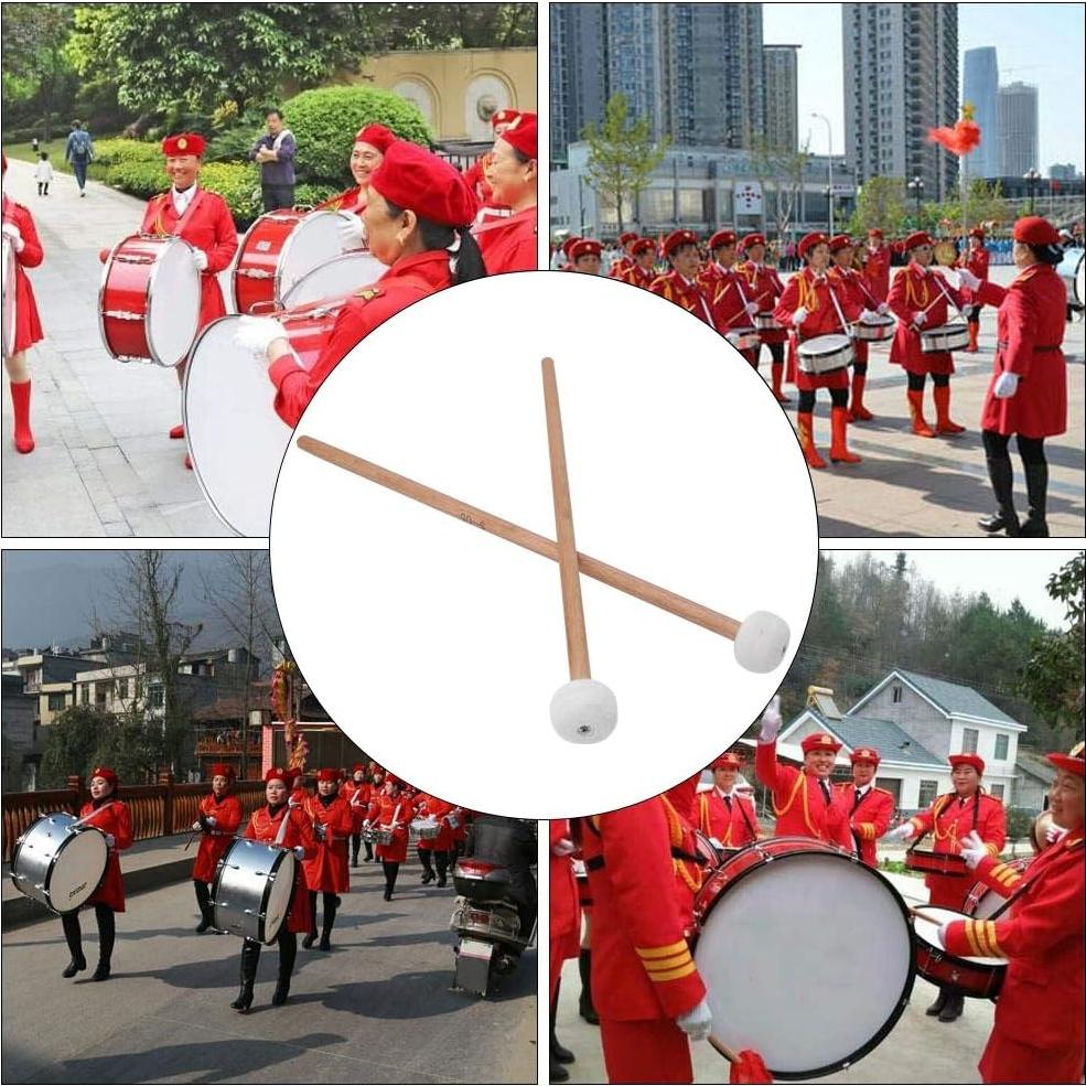 Baquetas de Tímpano de Fieltro LiebeWH 2 Pcs 38x7.6 cm