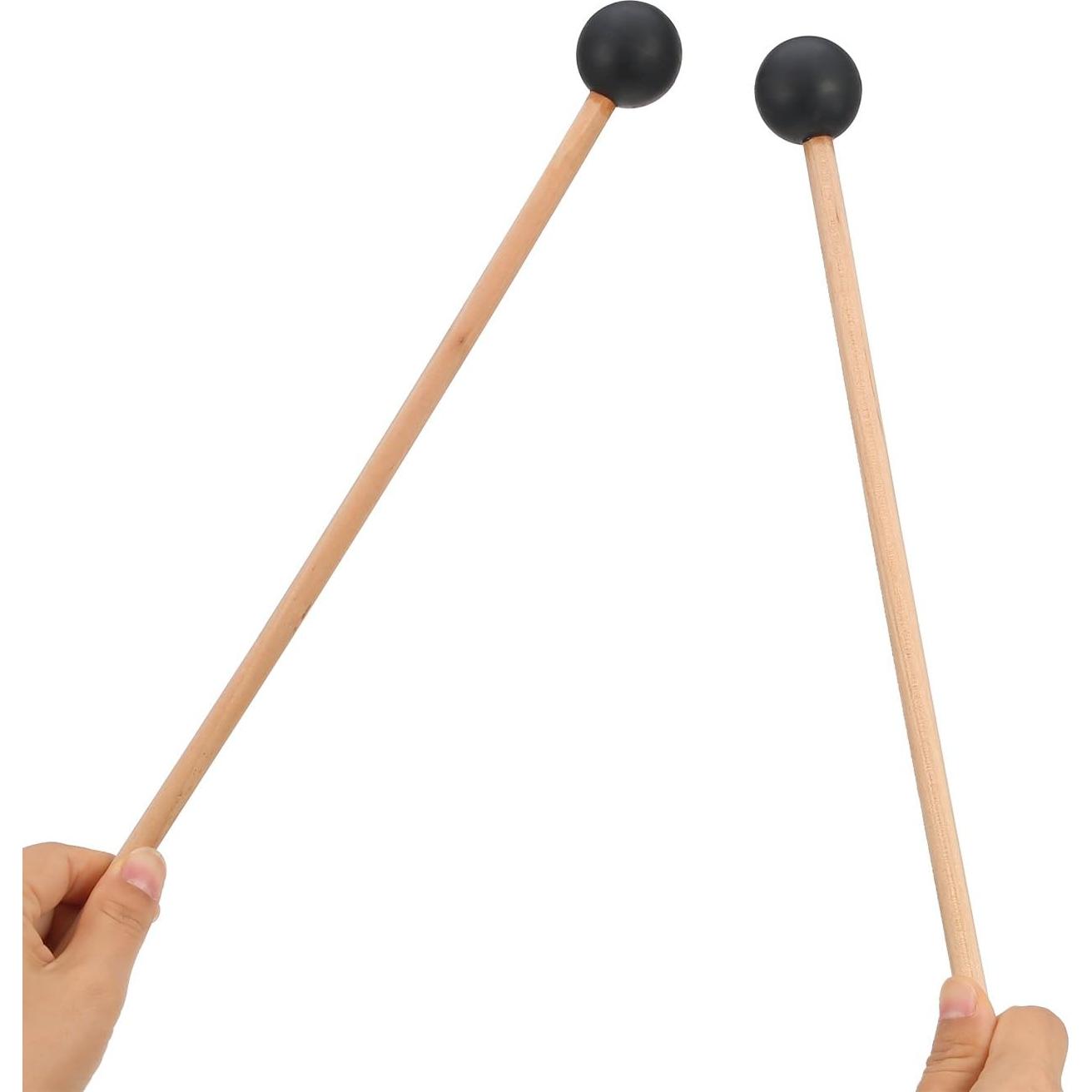 Mallets de Campana Shappy, 1 par, Mango de Madera 38 cm