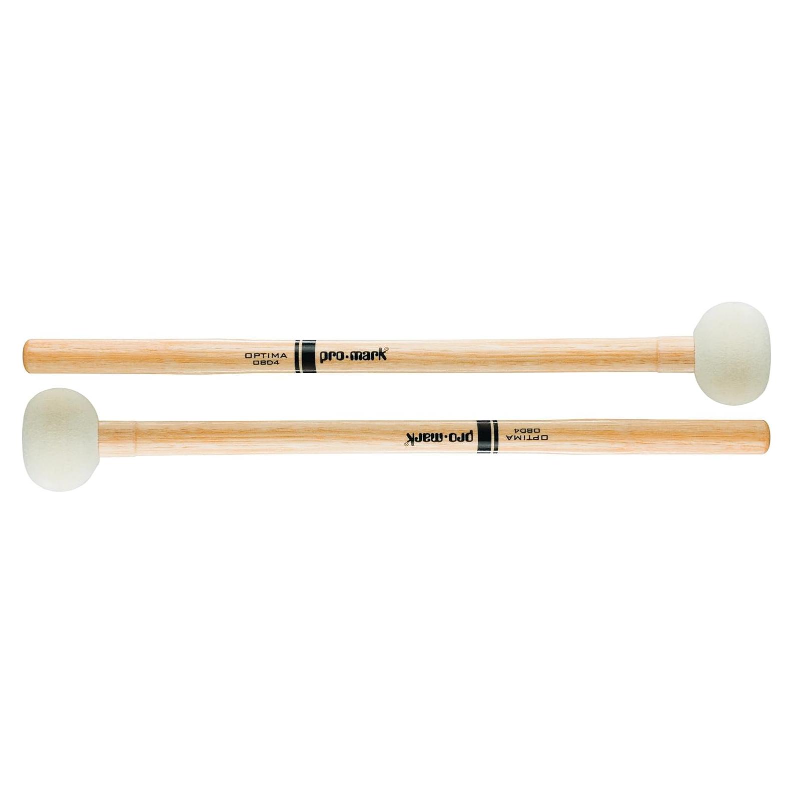 Mazos de Bombo Promark OBD4 con Cabeza de Fieltro