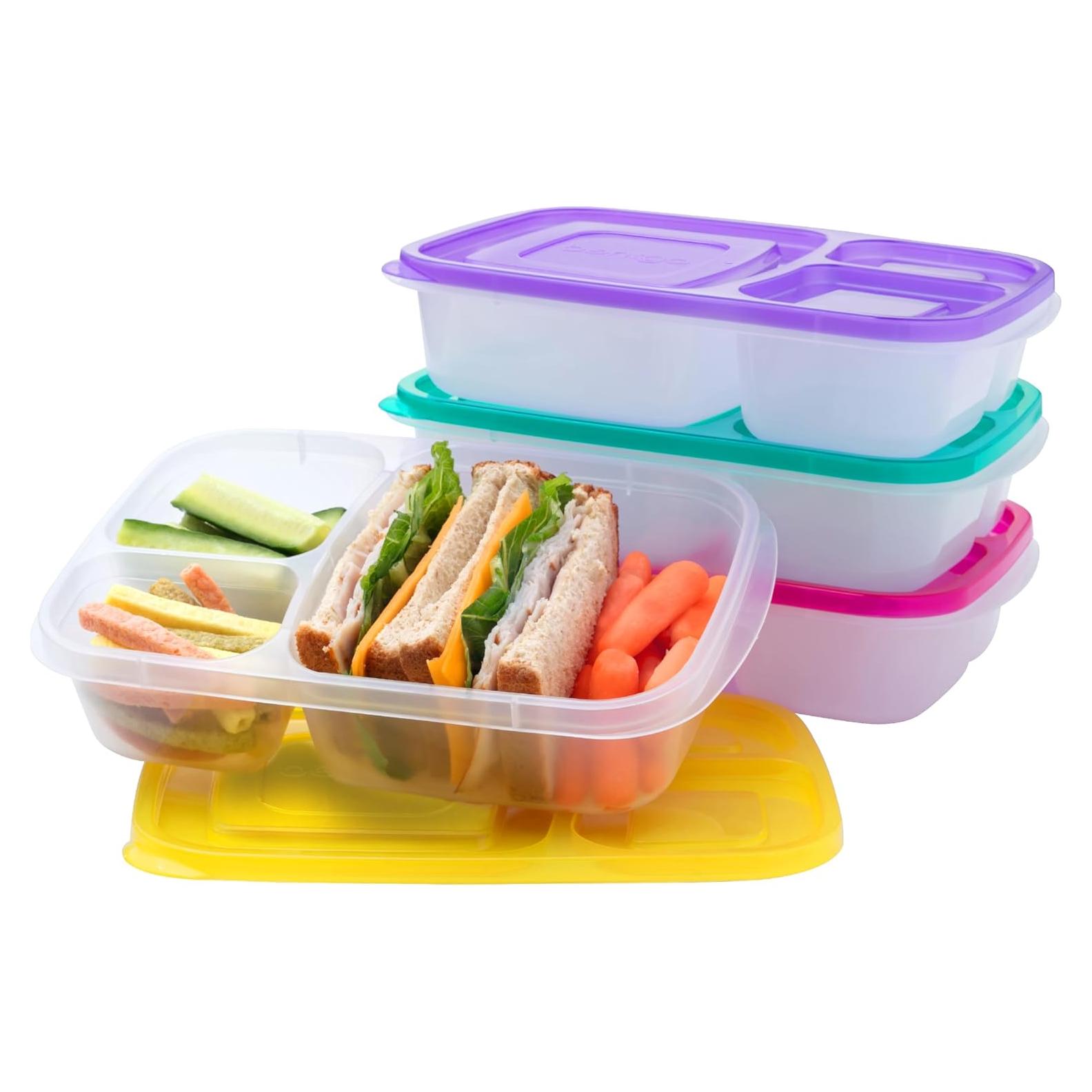 Bentgo Easyboxes Set de 4 Contenedores Almuerzo 3 Compartimentos