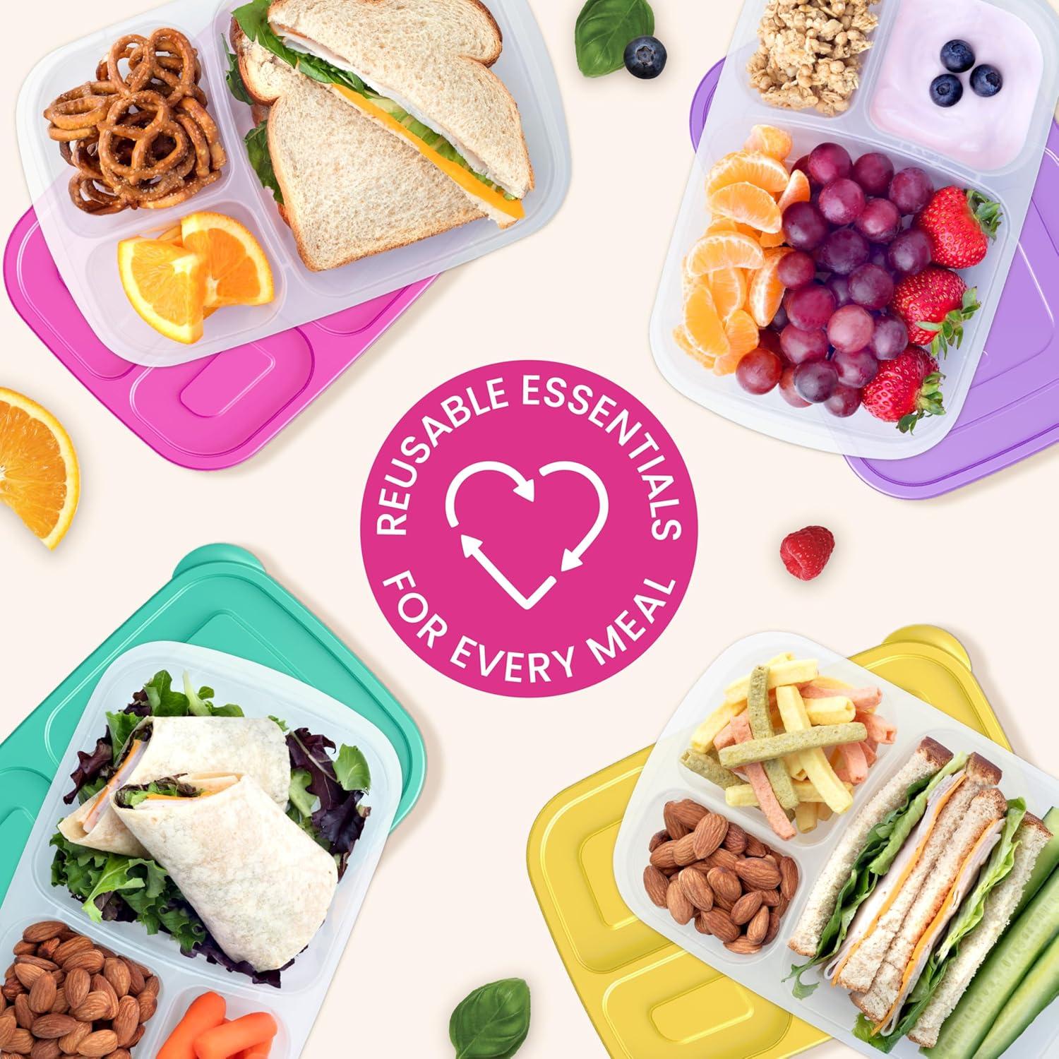 Bentgo Easyboxes Set de 4 Contenedores Almuerzo 3 Compartimentos