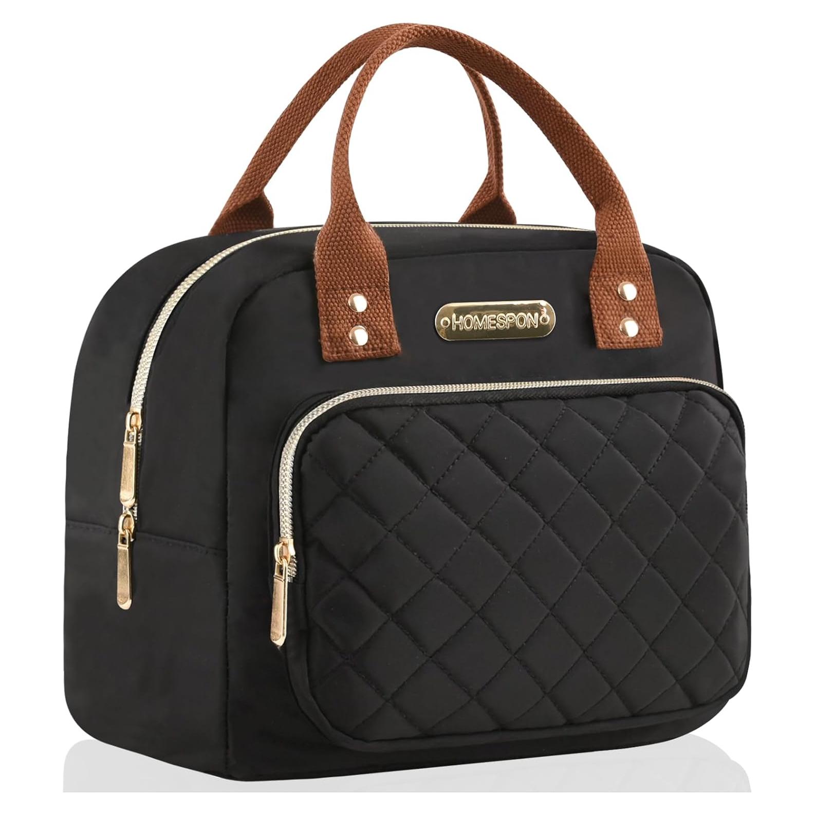 Bolsa de Almuerzo Buringer Aislada 10L Negro Dorado