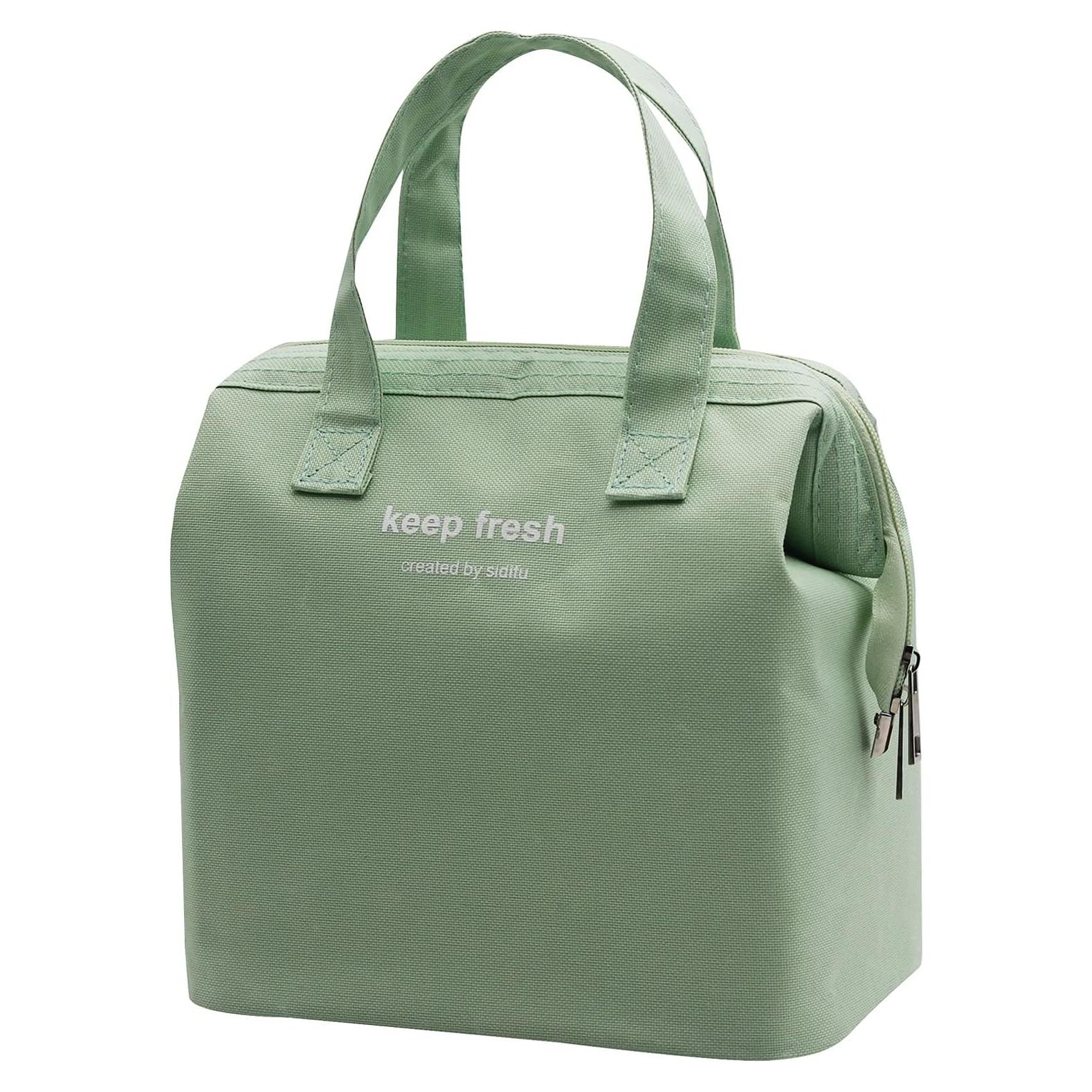 Bolsa de Almuerzo Aislada Mziart Verde Claro 9L Térmica