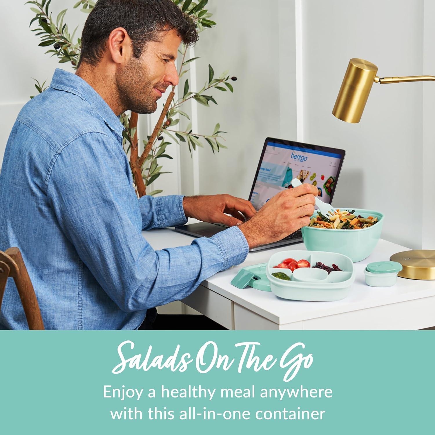 Contenedor de Ensalada Bentgo 1.5 kg Aqua Costera