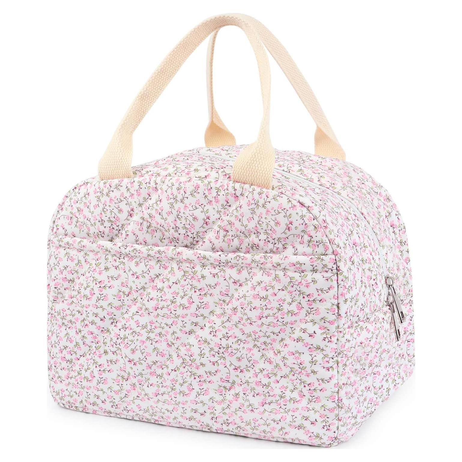 Bolsa de Almuerzo Aislada Dark Swan Floral Rosa 11L
