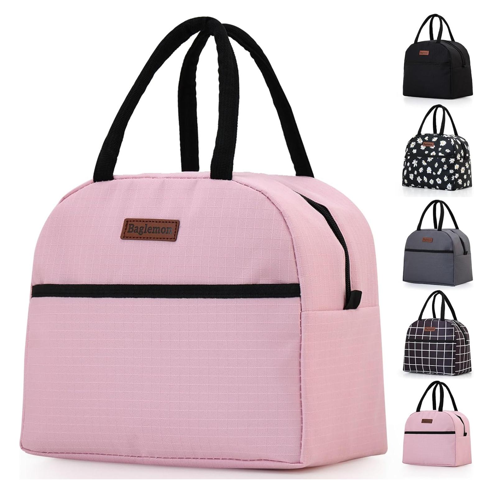 Bolsa de Almuerzo Aislada Baglemon Rosa 26x14.5x23cm