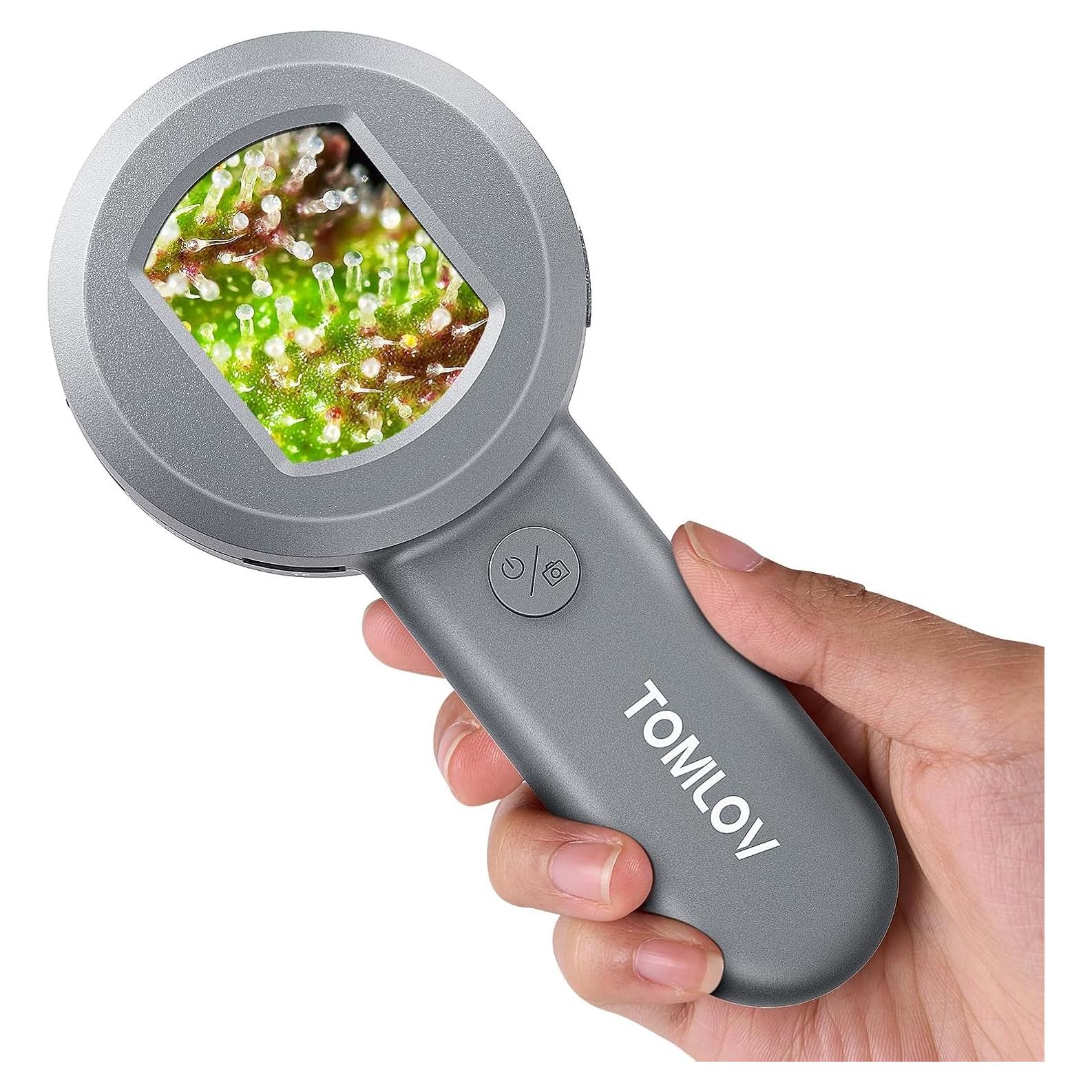 Microscopio digital TOMLOV P10 con pantalla 2" y 100X