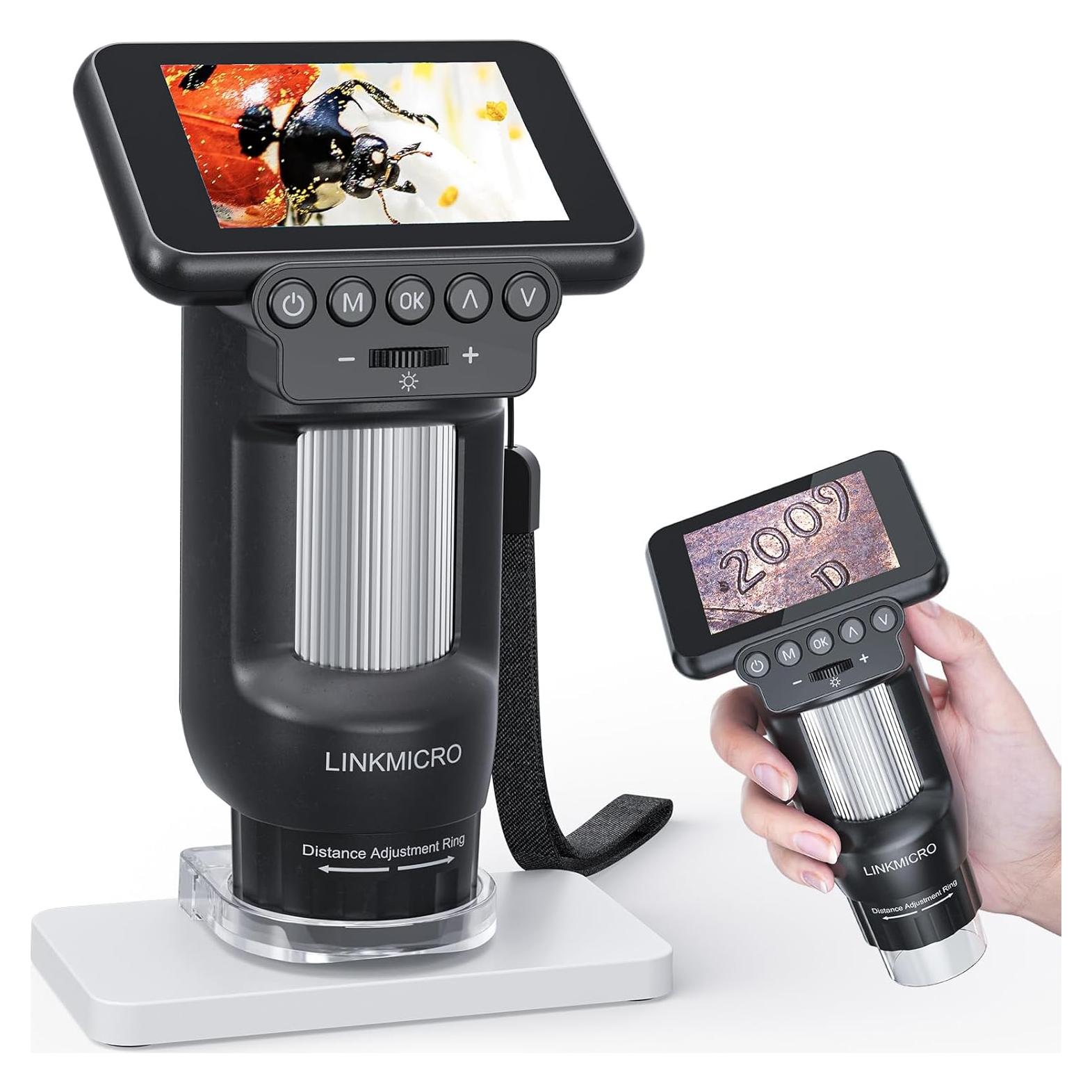 Microscopio Portátil LINKMICRO LM013 con Pantalla LCD 2.8"