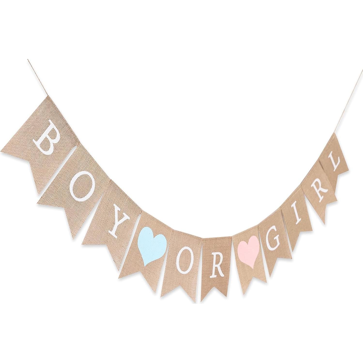 Banner de Arpillera WAWOO para Baby Shower 203 cm