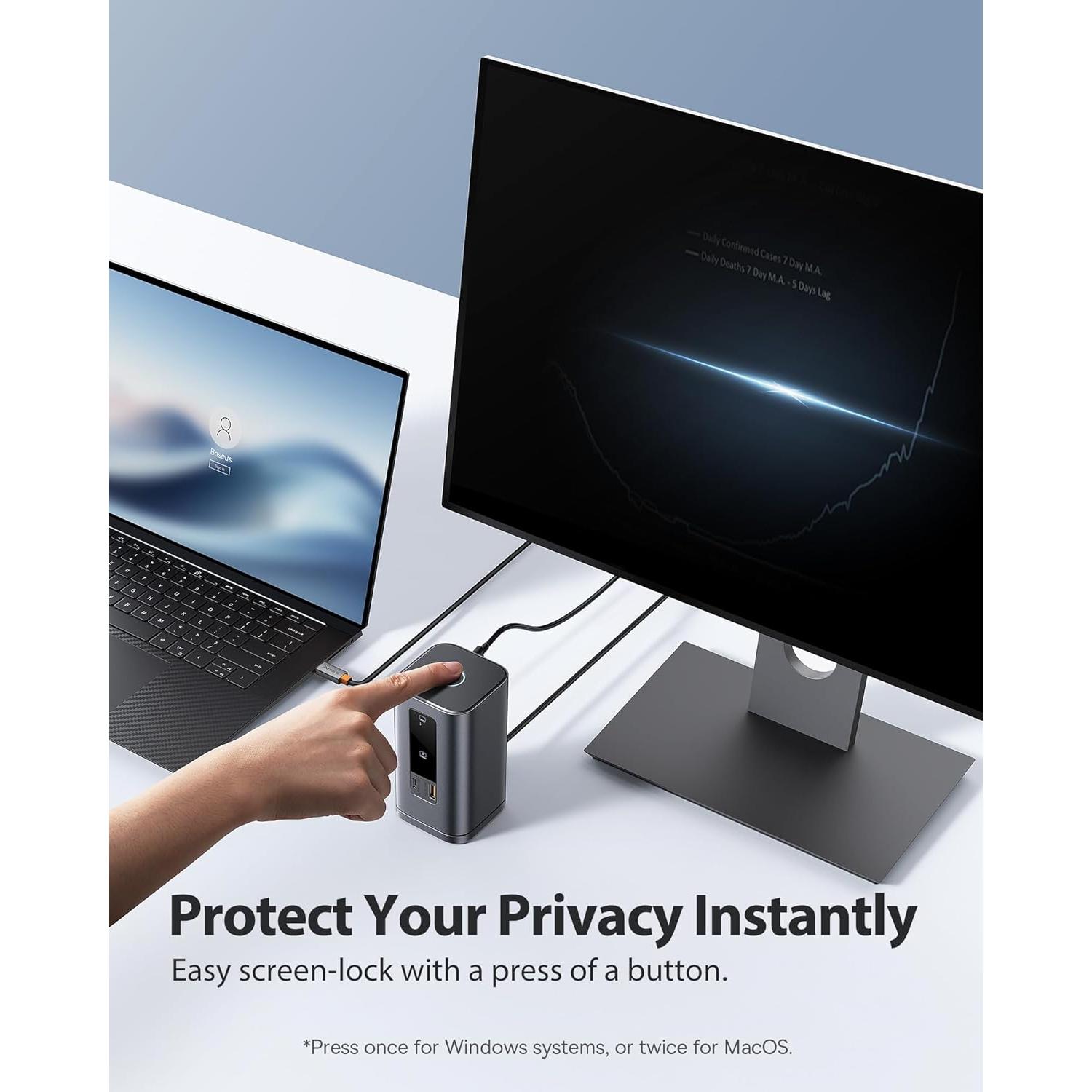 Baseus Estación de Acoplamiento 11 en 1 Triple Pantalla 4K