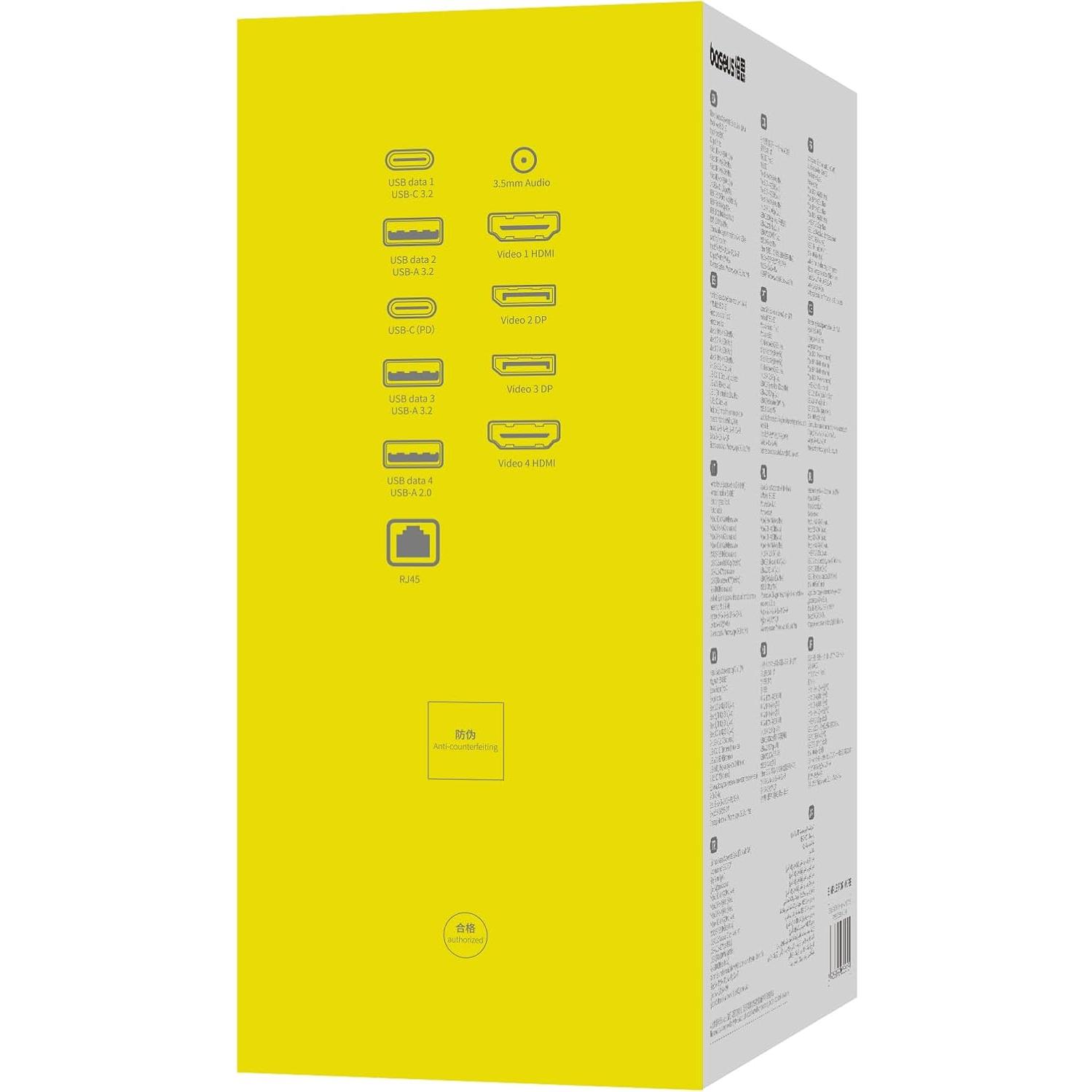 Baseus Estación de Acoplamiento 11 en 1 Triple Pantalla 4K