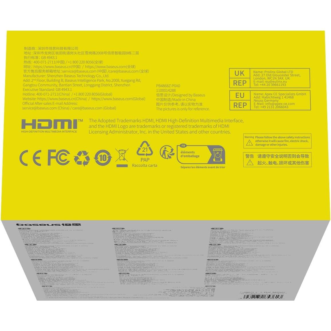 Baseus Estación de Acoplamiento 11 en 1 Triple Pantalla 4K